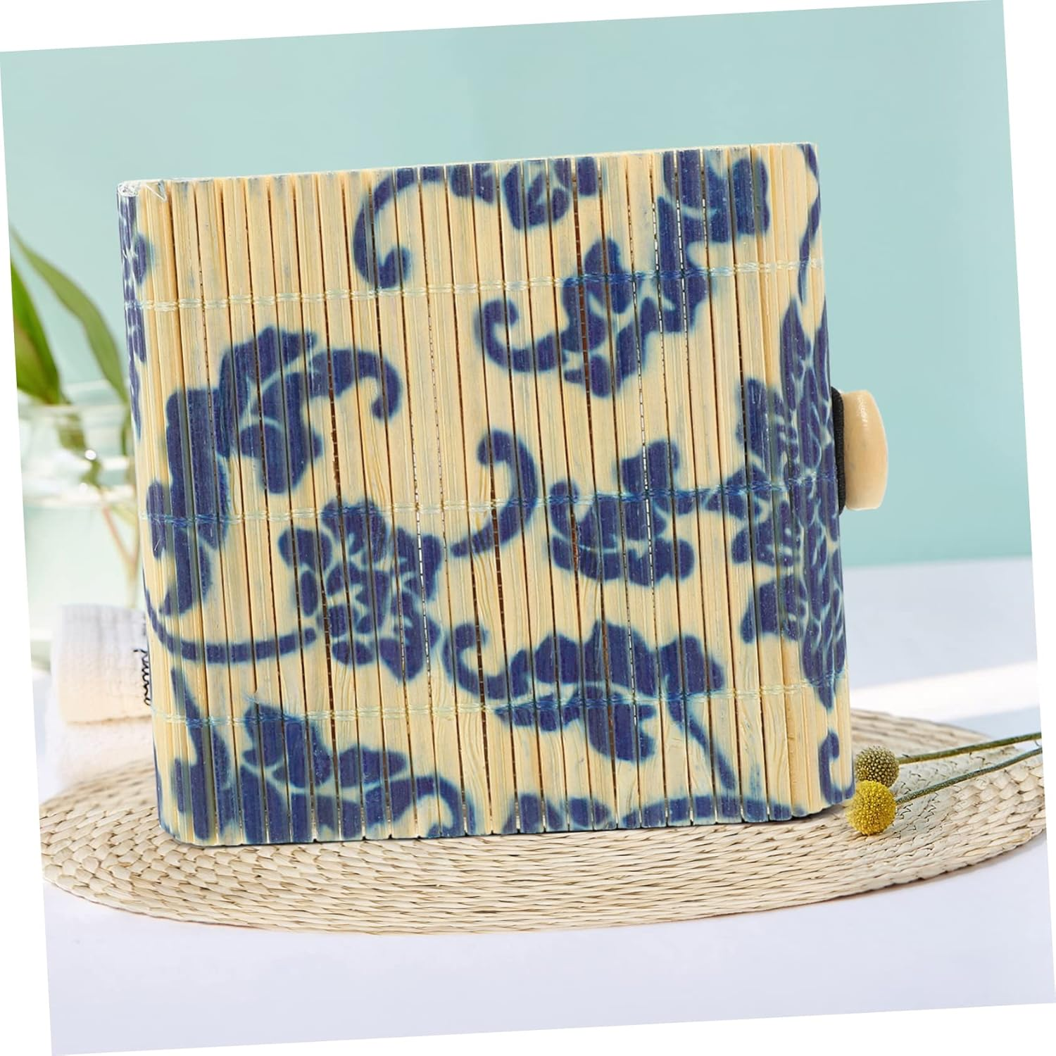 6Pcs Bamboo Jewelry Container and Keepsake Storage Boxes Miniature Retro Style Small Sundries Organizer Bamboo Curtain Suitable for Home and Travel image number 3