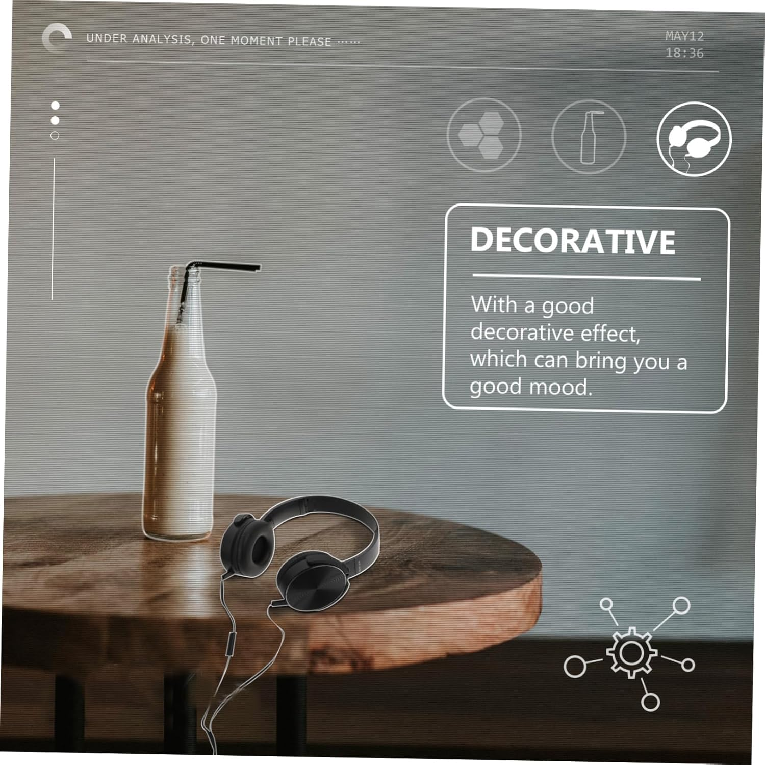 POPETPOP Wired Over-Ear Noise Reduction Headset with Microphone for Home and Computer Use Portable Black Stereo Headphones Suitable for Gaming and Online Communication image number 5