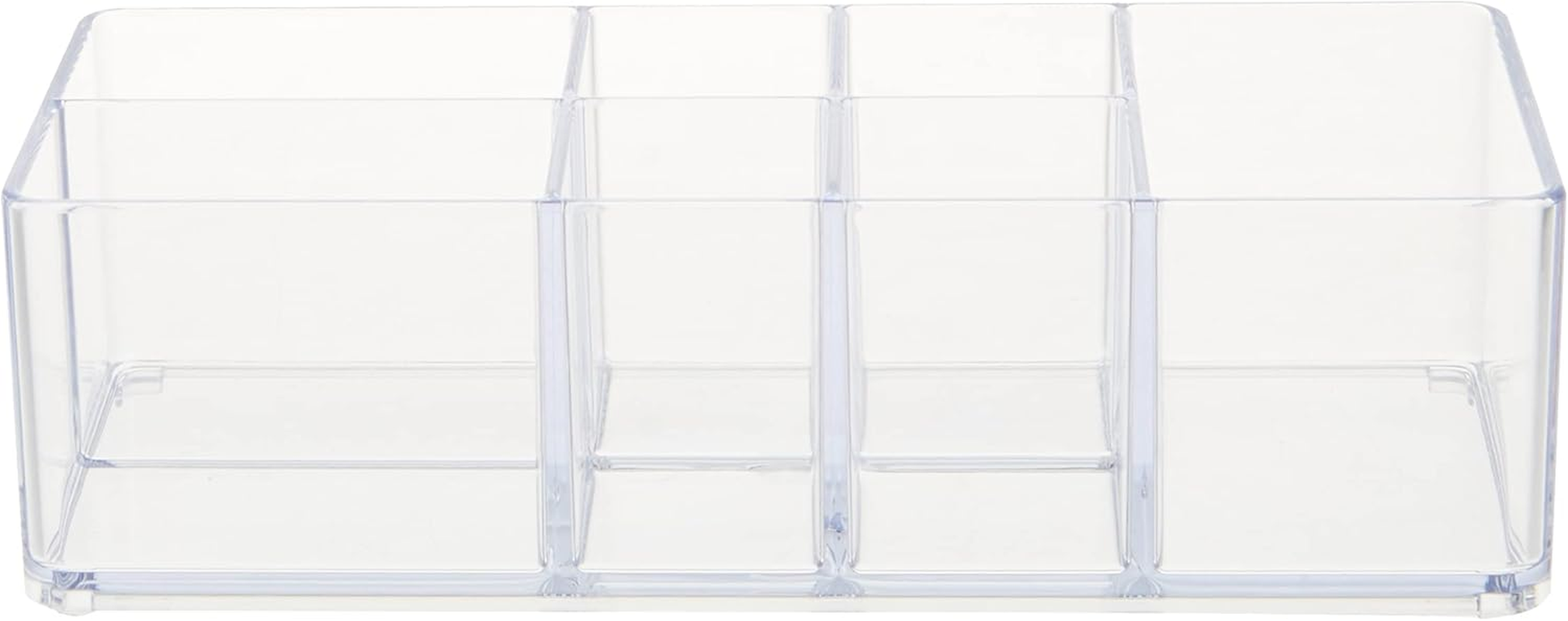 Idesign Divided Bathroom Vanity Organizer for Bathroom, Kitchen, Bedroom, Office, Set of 2, 7" X 3" X 5", Clear image number 5