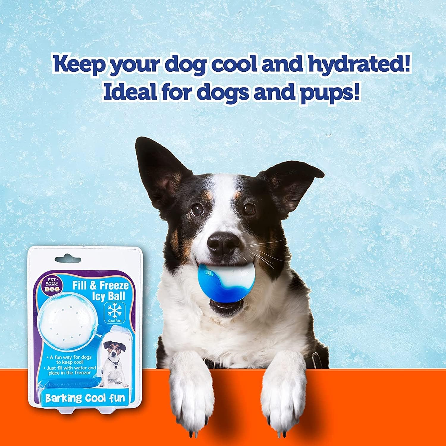 [2PCE] Pet Basic Original Dog Toy Fill & Freeze Icy Play Ball, Interactive Cooling Toy, Keep Your Pet Entertained and Refreshed, Keep Your Pets Cool during Hot Weather image number 2