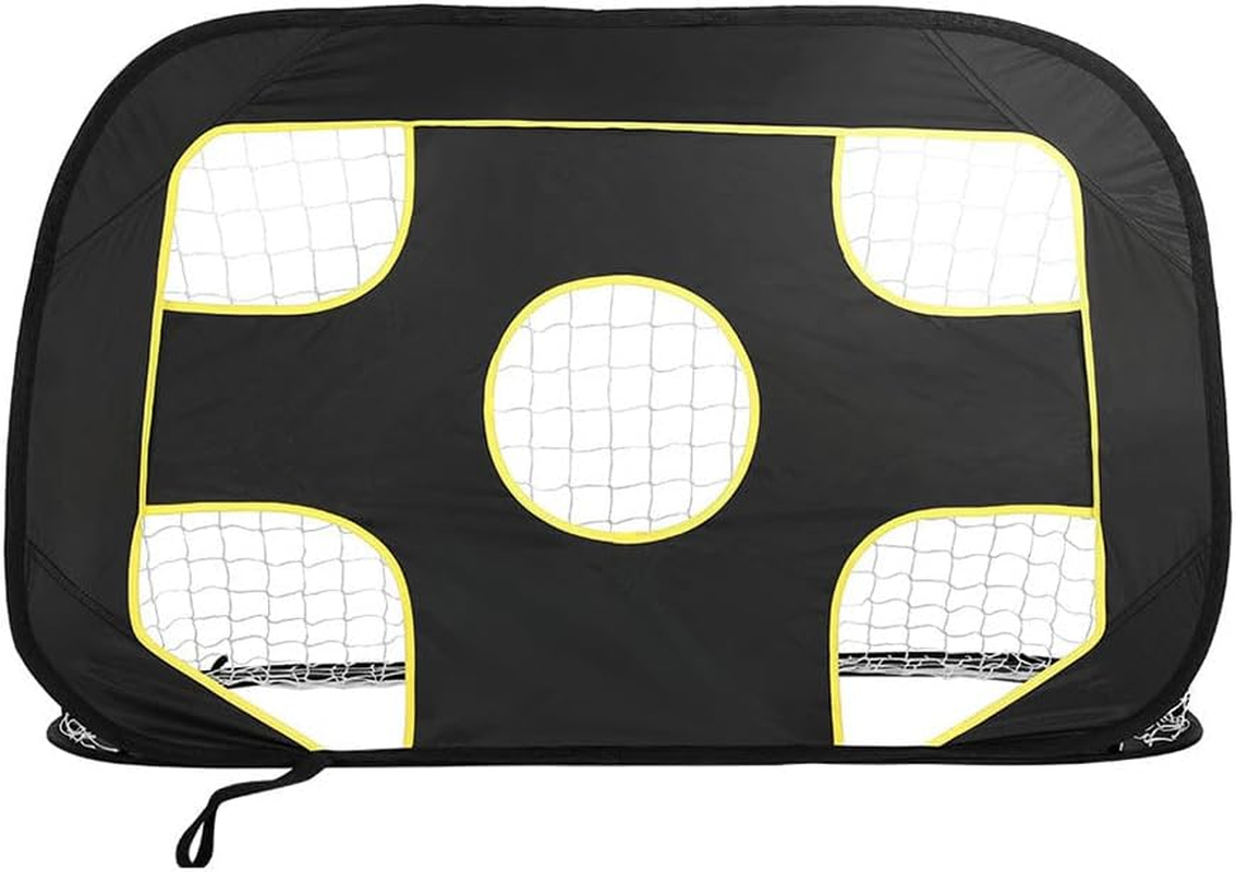 Everfit Black Soccer Net, 5 Pockets Practice Sports Net Goal Portable Softball Training Aid Netting Target Rebounder Screen Backyard Indoor Outdoor Camping Equipment, with Carry Bag Lightweight image number 5
