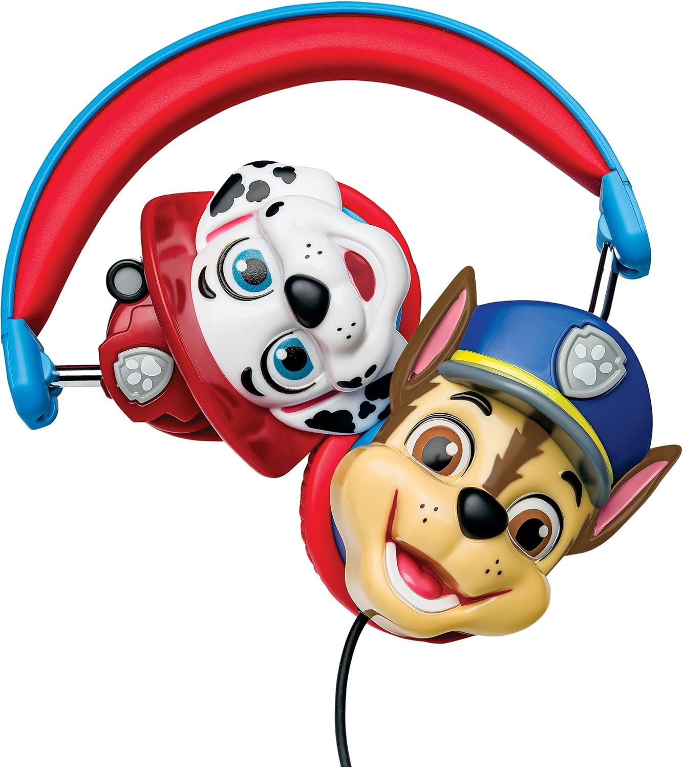 Lexibook, Paw Patrol HP015PA2 Foldable Wired Stereo Headphones with Volume Limiter, Chase, Blue image number 1