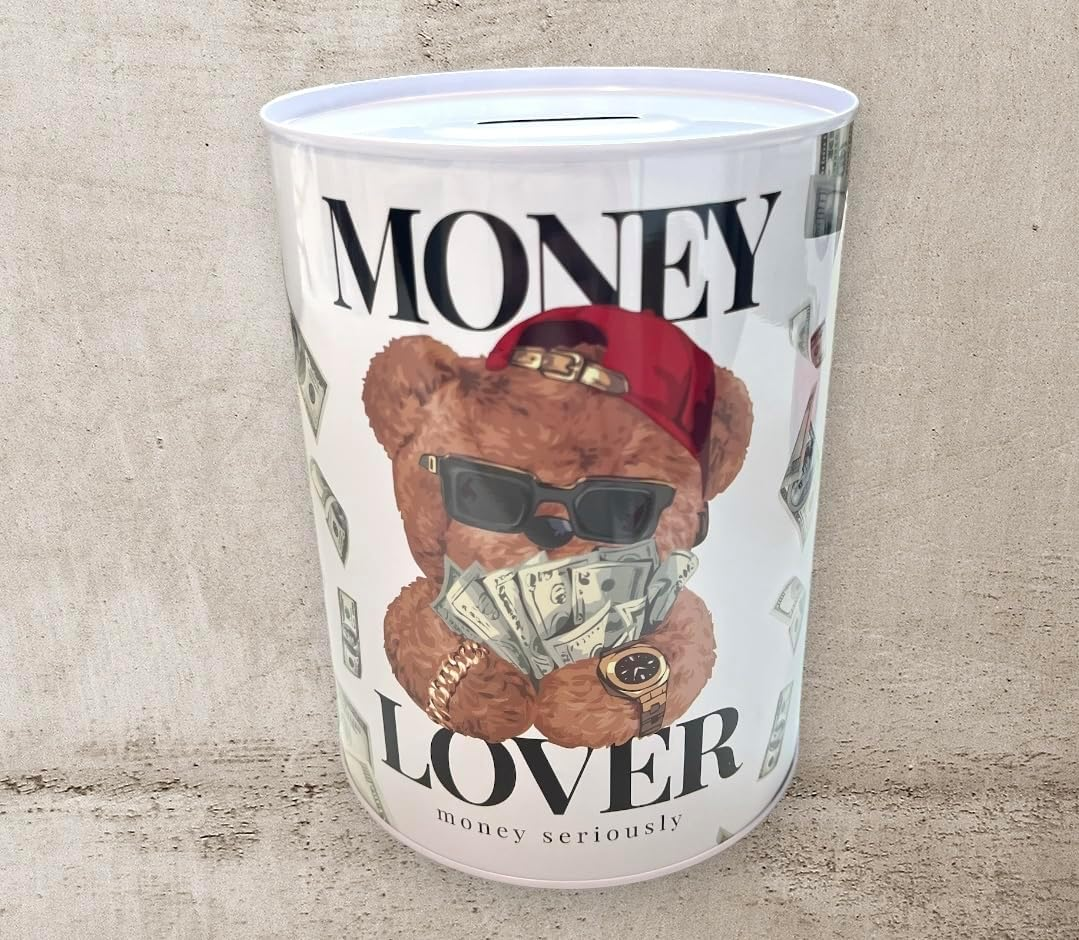 Original Money Box with Style and Message, Large Money Box for Adults, Money Box, Gift, Money Box XL (15 X 10 Cm, Bear Money Lover) image number 6