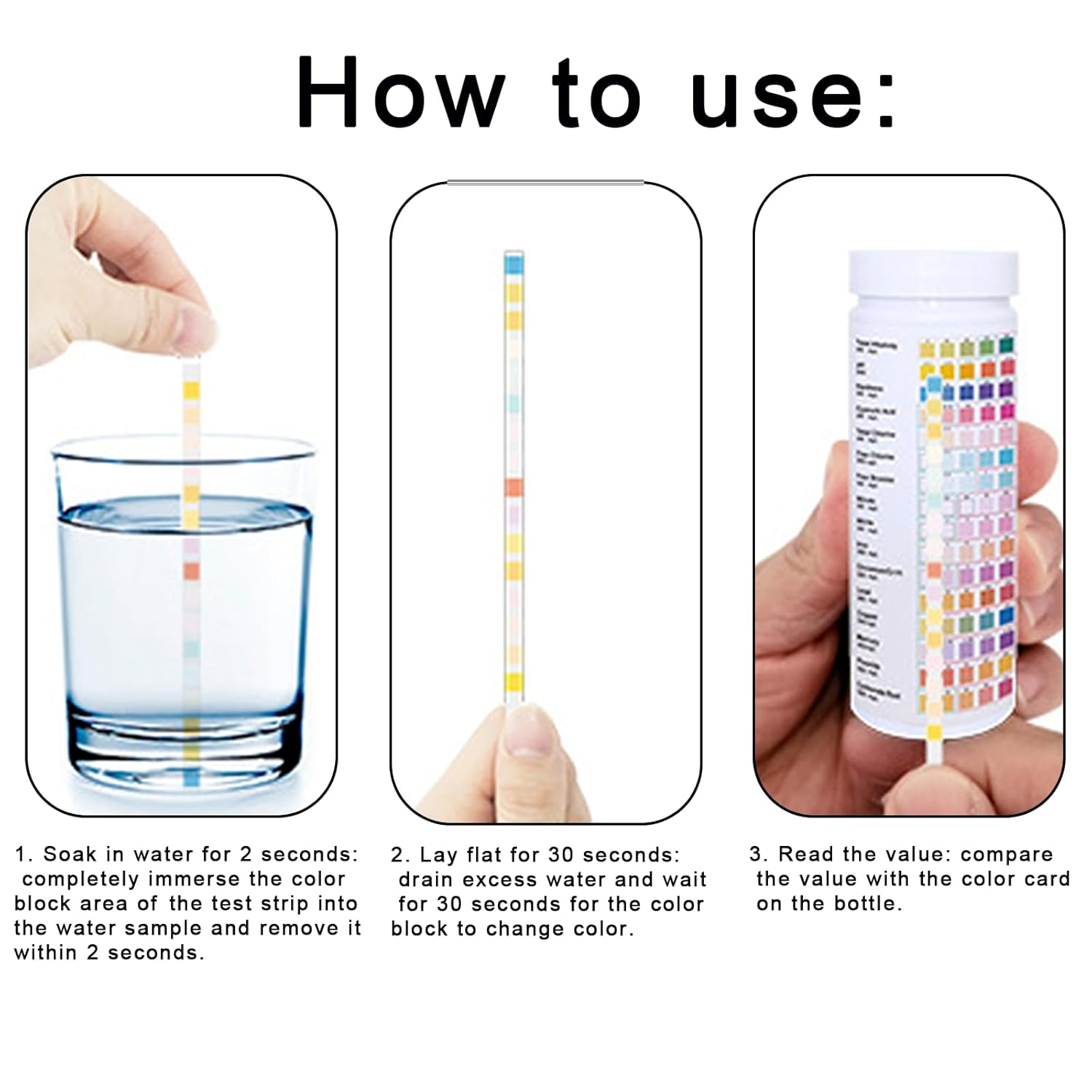 16 in 1 Aquarium Test Kit 50Pcs Fish Tank Test Paper Fast and Accurate for Monitoring Water Quality Safety Such as PH Value Lead Iron Mercury Suitable for Aquarium Swimming Pool Drinking Water