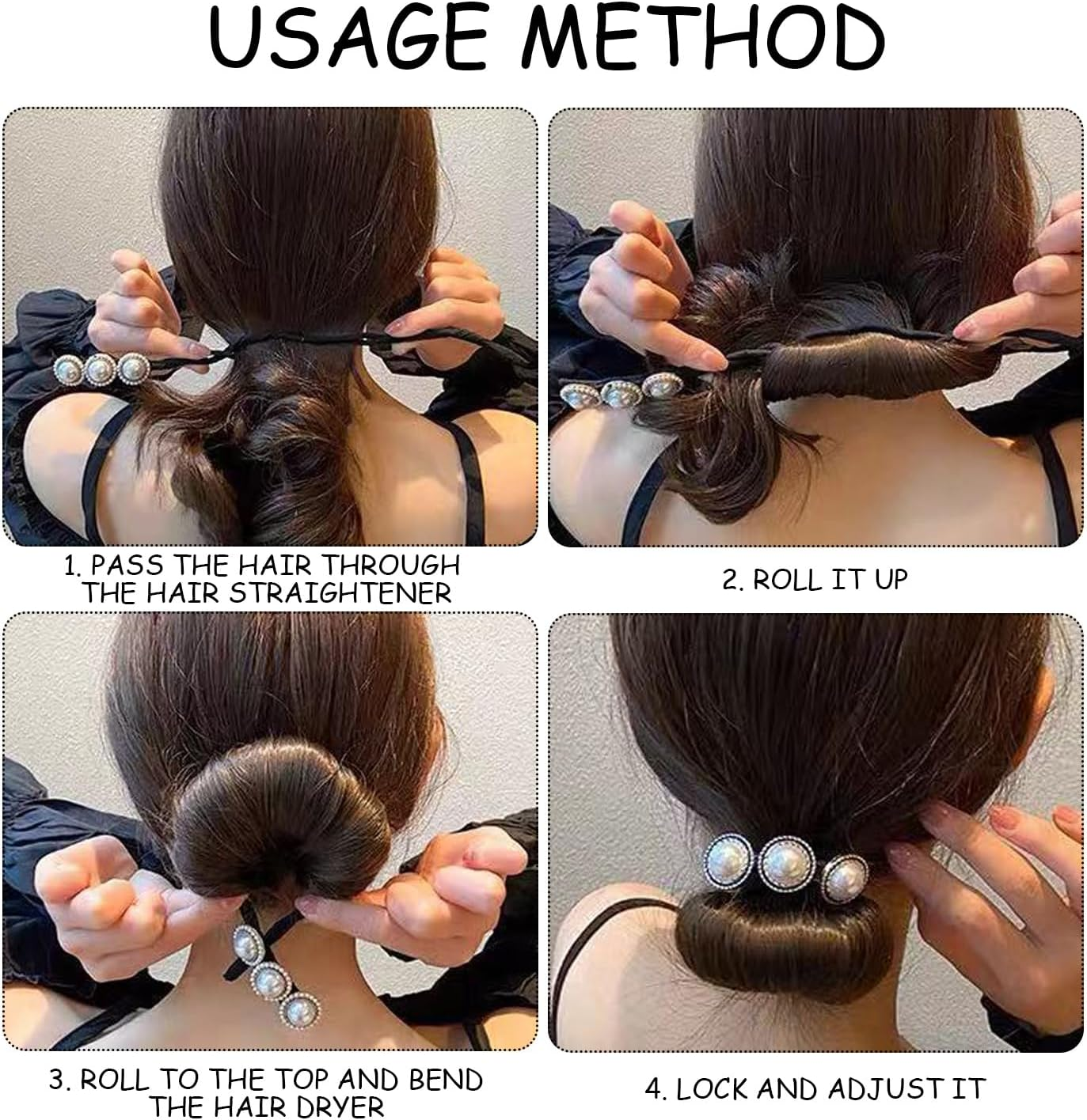 Pack of 4 Flower Hair Twisters, Elegant Hair Accessories, Women'S Hair Accessories, Hair Tools, Hair Accessories, Fashionable and Versatile Hair Accessories image number 2