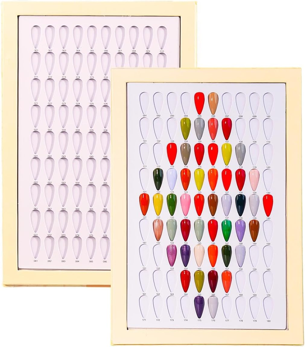 Acycoin2A 180 Nail Color Display Book Chart with 240 Nail Tips (B Style) image number 3