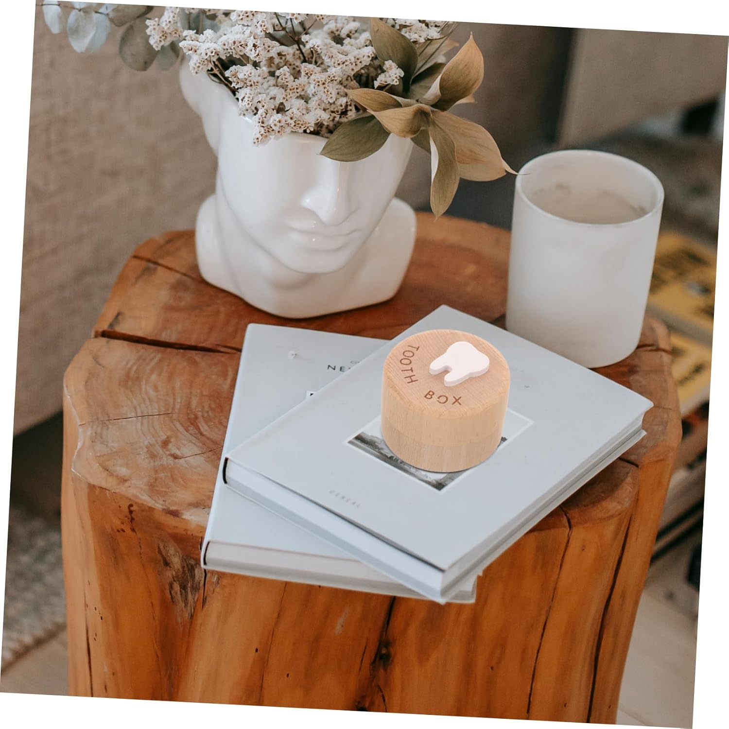 Deciduous Tooth Box Wood Box Boys and Girls for Shower Keepsake Products image number 1