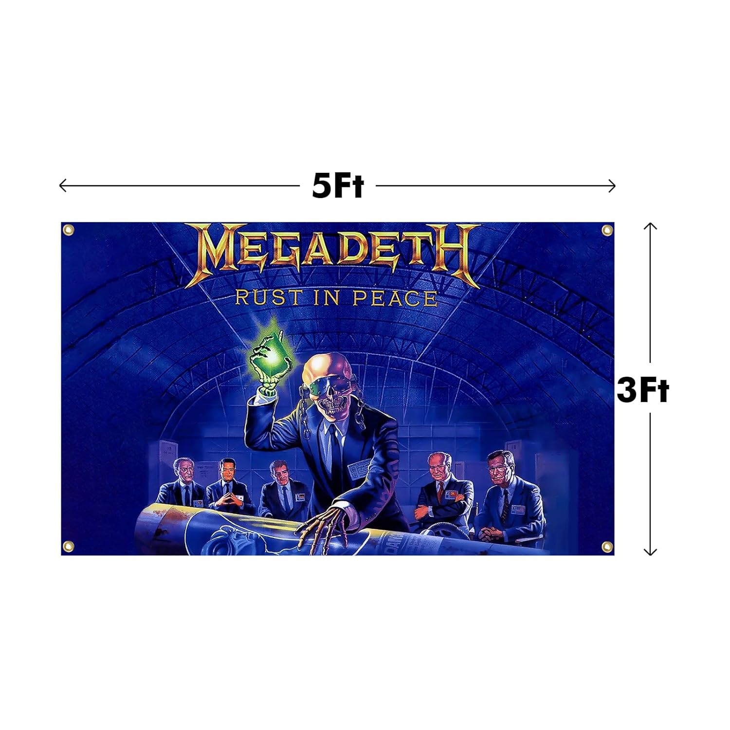 BYADKOA Megadeth Rust in Peace Poster Flag Tapestry, 3X5 Feet, Music Poster #1, Wall Art for Bedroom, Decor Gift image number 4