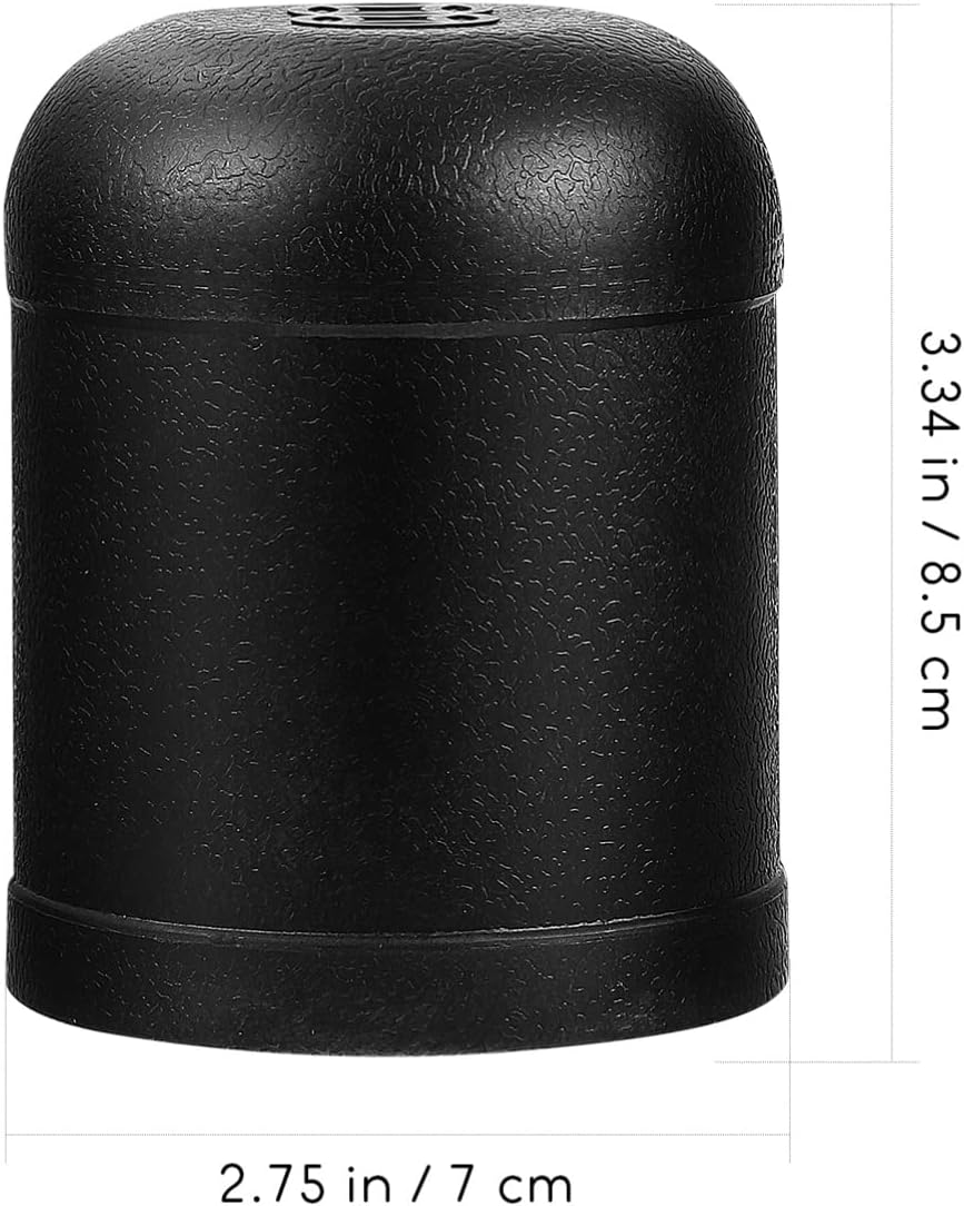 Alipis Black Dice Plastic Dice Shaker Cup with 5 Dot Dices, Small Games Dice Cups Black Cylindrical Dice Box for Club Bar Dice Game, 5 Sets image number 6