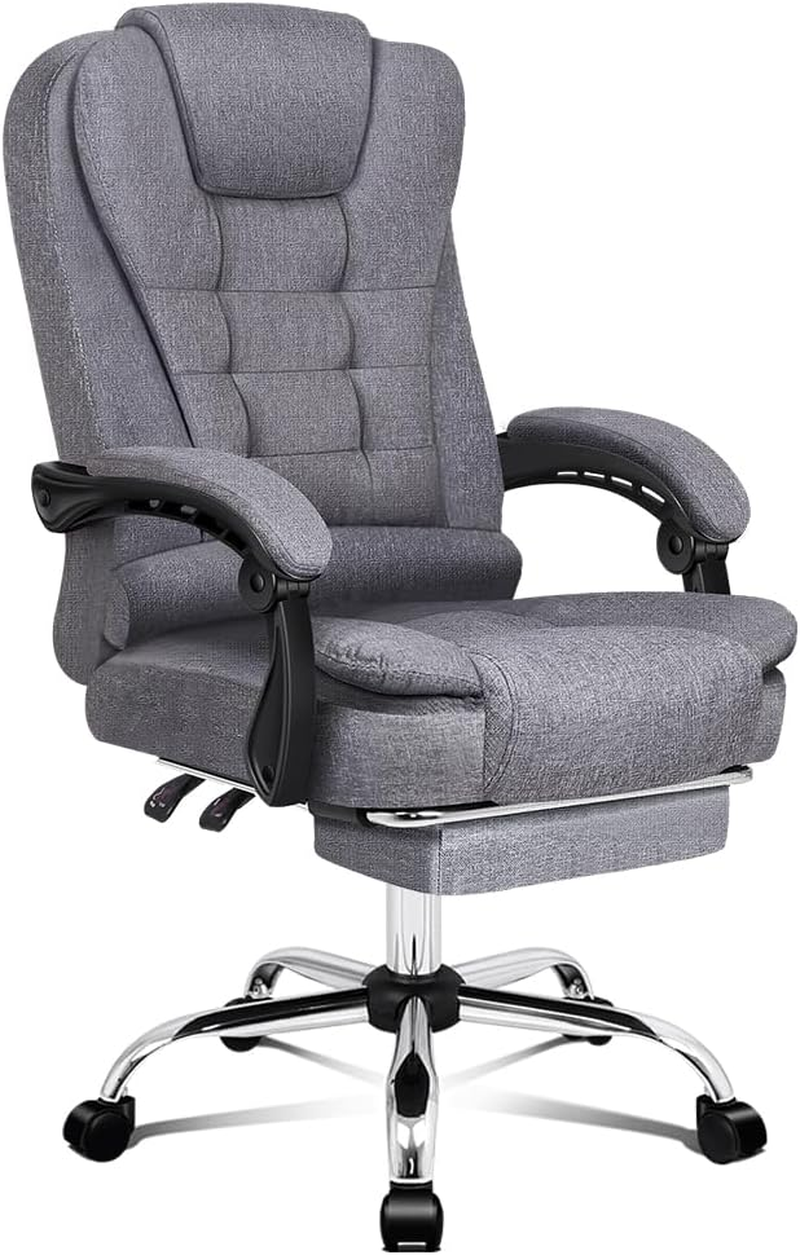 ALFORDSON Ergonomic Office Chair with 150&deg; Recline & Footrest, Computer Desk Chairs with SGS Approved Gas-Lift, Executive Swivel Leather Video Game Chair, Max 180Kg (Earl Pink)