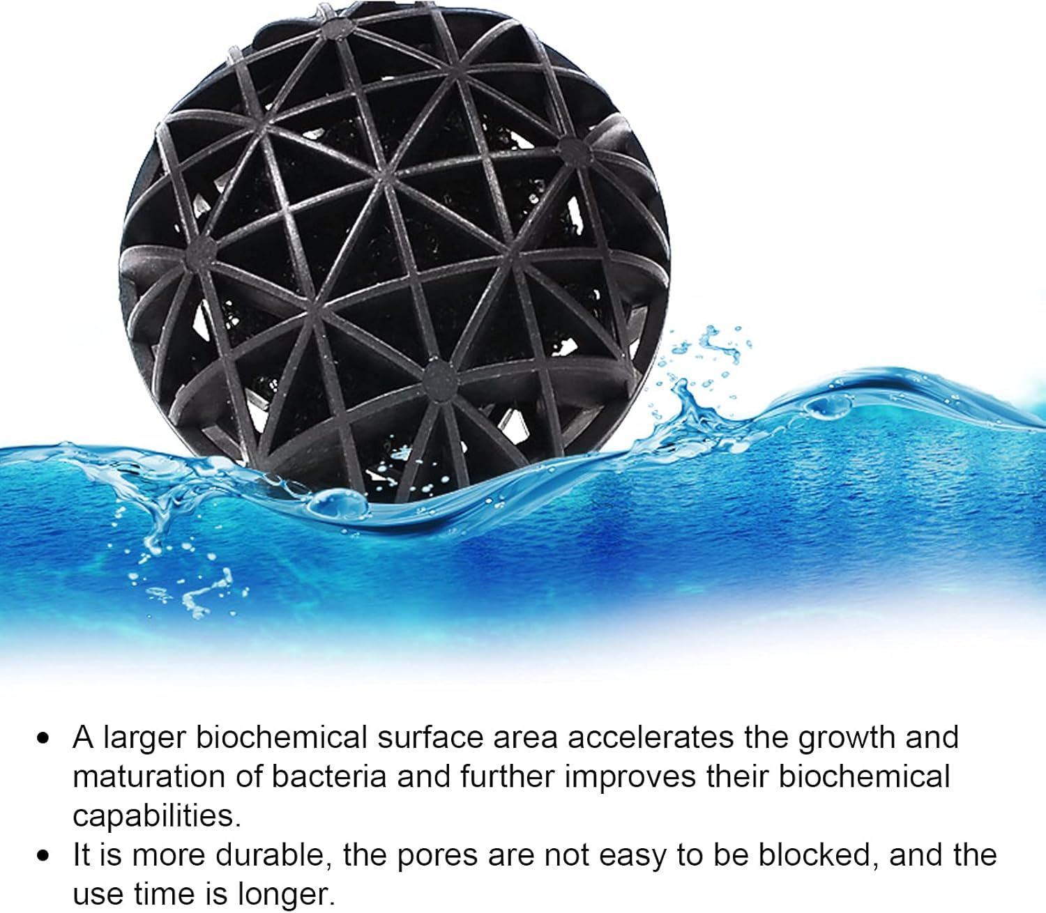 Biochemical Bioball with Porous Structure for Rapid Biological Growth, 100 Units, Ideal for Improving Water Quality in Aquariums (16Mm200Pcs) image number 6