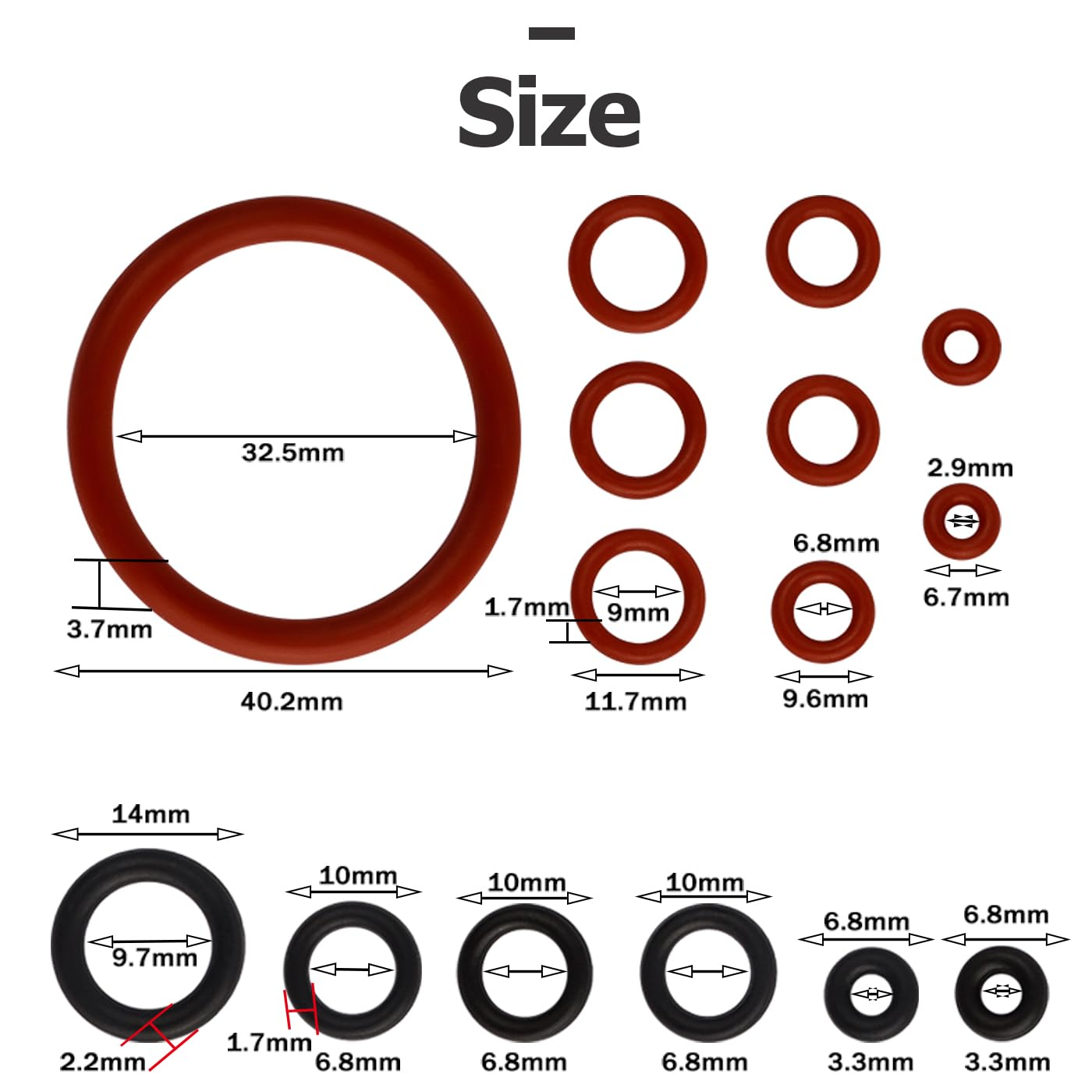 Bestgle 60 Pcs Silicone O-Ring Seal Kit, Coffee Machine Sealing Gasket for Philips Saeco Gaggia Spidem Espresso Machines, Professional Maintenance Kit Seal O Rings Nozzle Gasket image number 2