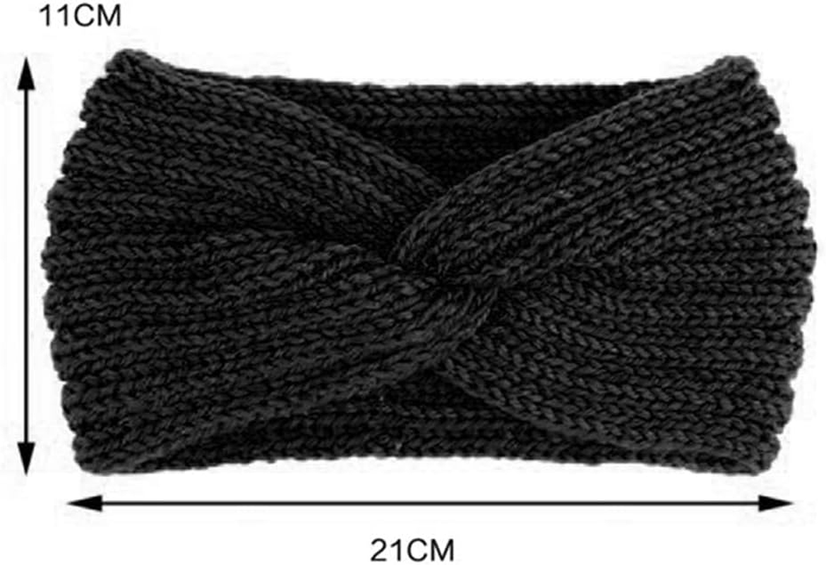 TSUOUKL 3Colors Headband Children Girls Headband Women'S Winter Knitted Headbands Knitted Headband Ear Warmer Elastic Autumn and Winter Versatile Women image number 1
