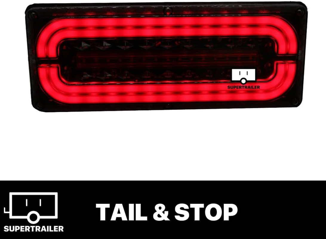 2X Sequential Indicator LED Tail Lights Trailer Ute Caravan Truck Stop 10-36V image number 2