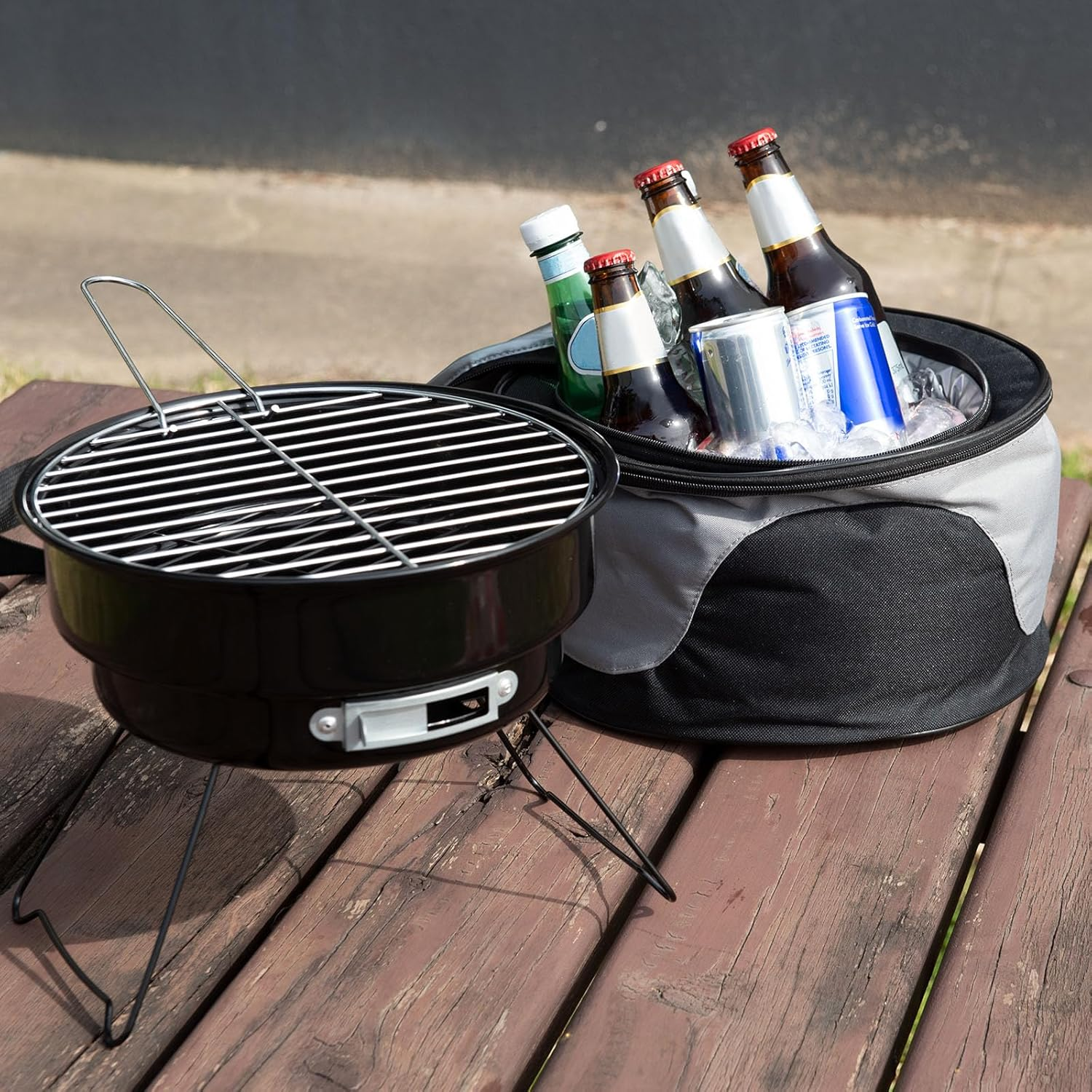 Havana Outdoors 2-In-1 BBQ Grill Cooler Combo Set image number 4