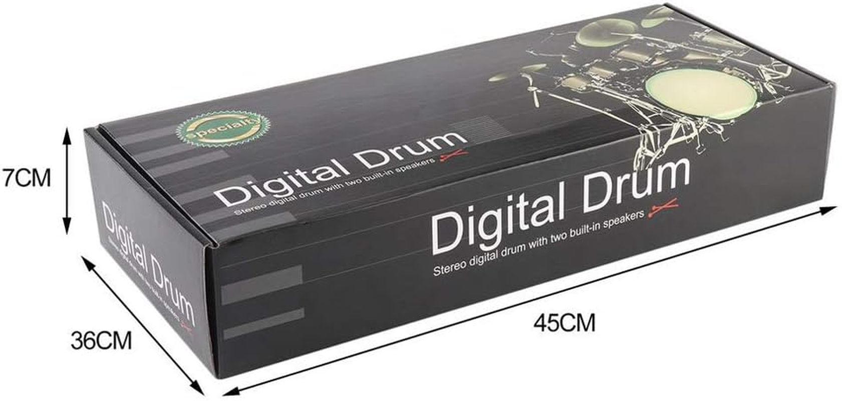 Origlam Electronic Drum Pad, Electronic Drum Set, Built-In Speaker, Digital Roll-Up Drum Practice Kit, 7 Pads Foot Pedals Touch Sensitive Drum Kit, Best Christmas Birthday (Green) image number 1