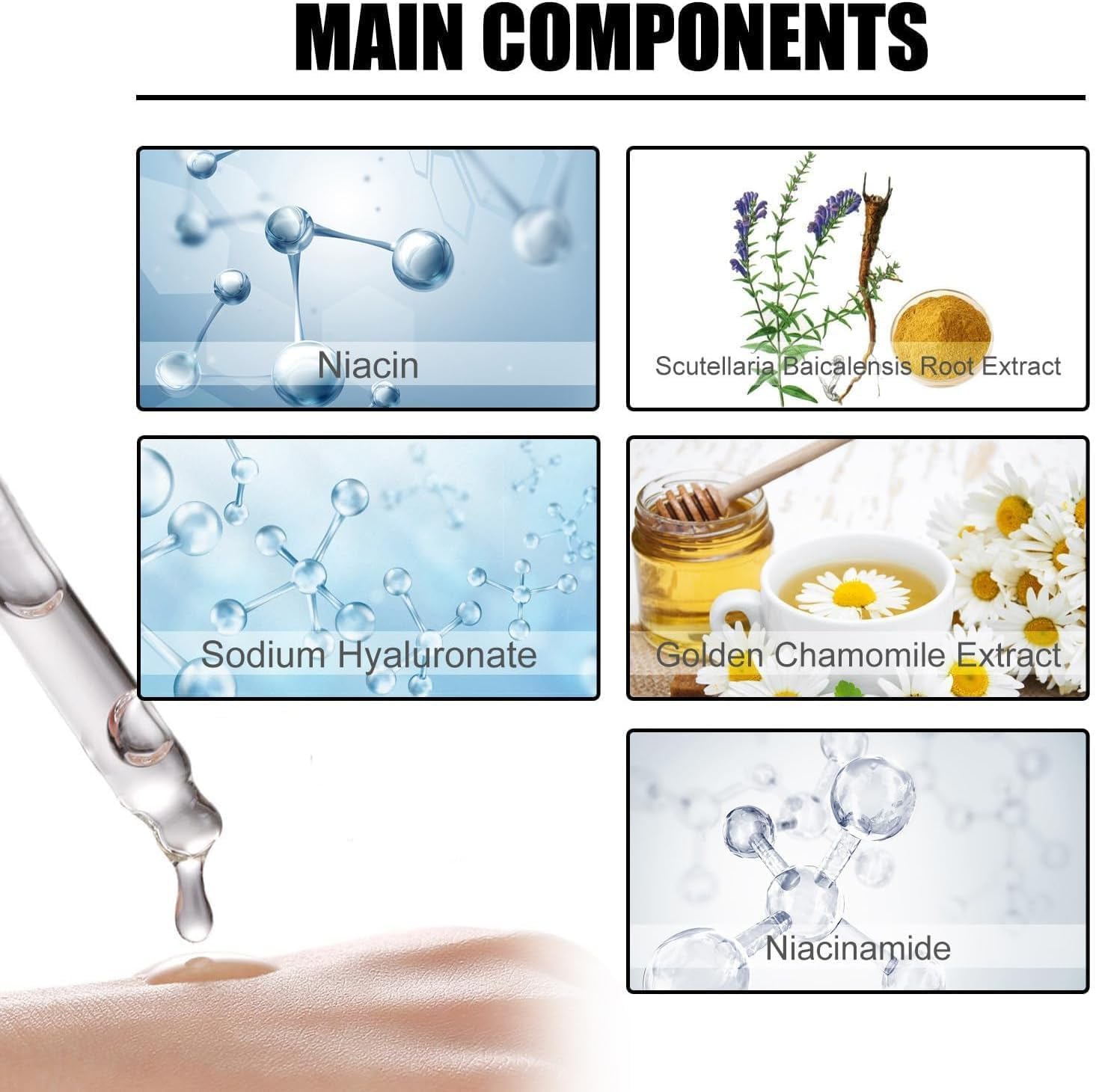 2Pcs Nicotinamide Serum for Blemishes,Niacinamide Freckles Removal Serum,Niacinamide Spots Removal Serum,Niacinamide Serum for All Type Skin image number 2