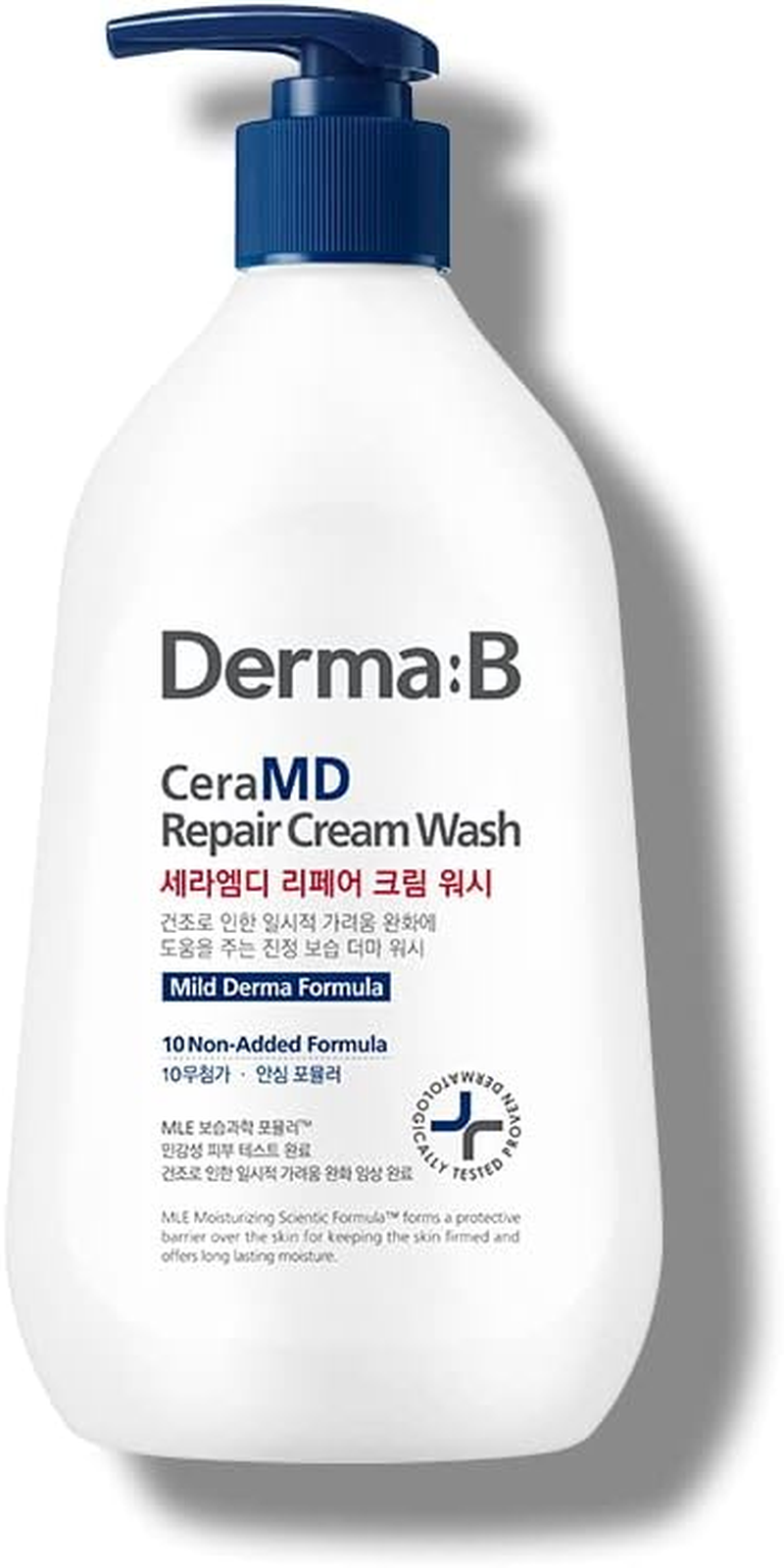 Derma B Ceramd Repair Cream Wash, Unscented Fragrance Free Creamy Face & Body Cleanser for Dry Sensitive Itchy Skin, Deep Moisture Paraben-Free Body Wash, Cream to Foam Cleanser, 13.5 Fl. Oz., 400Ml image number 3