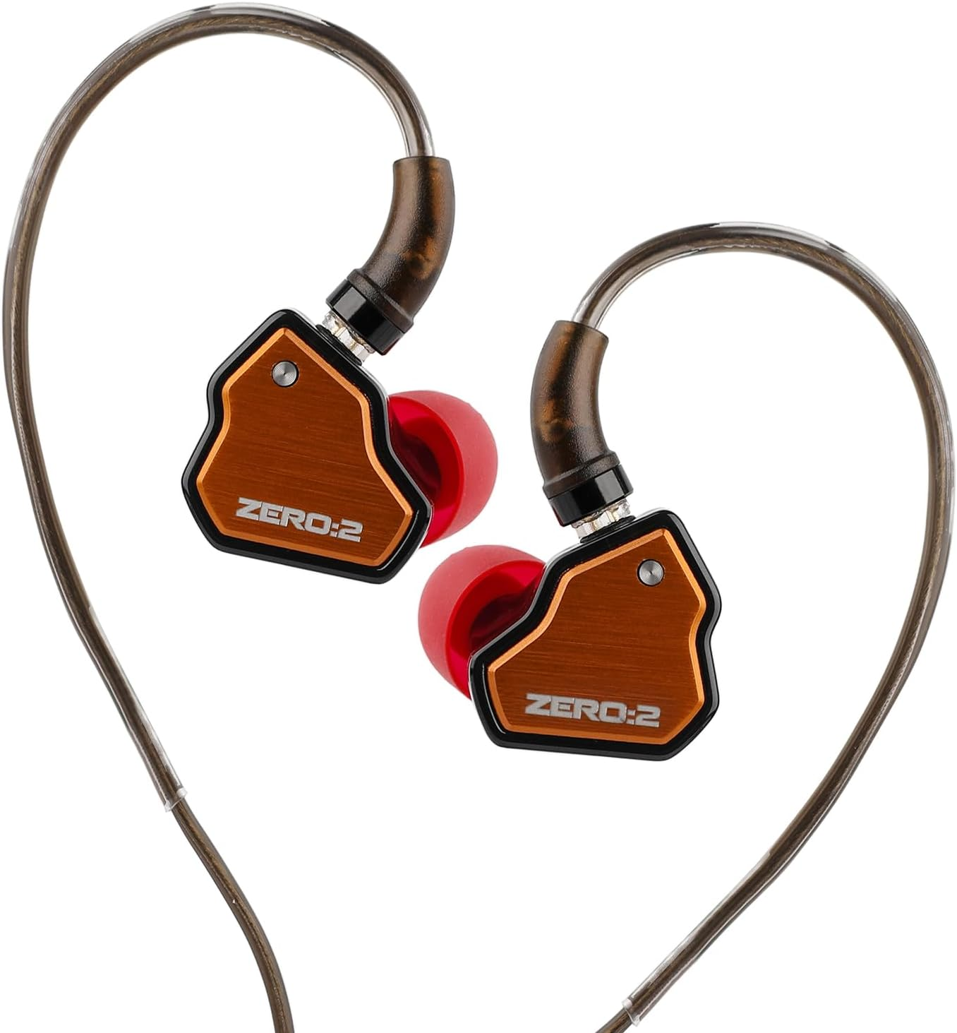 HIFIXAUDIO 7Hz X Crinacle Zero:2 in Ear Monitor, Updated 10Mm Dynamic Driver IEM Earphones, Hifi Wired Earbuds, with OFC IEM Cable for Gaming & Music Audiophiles (No Mic 3.5Mm, Orange)