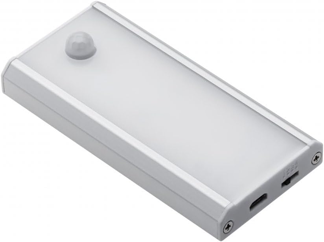 GTV COMA PIR LED Cabinet Light - Rechargeable USB Lamp with Motion Sensor 4 Modes 50 Lumens 1W 120&deg; 4000K Aluminum Wireless with Magnet and Tape