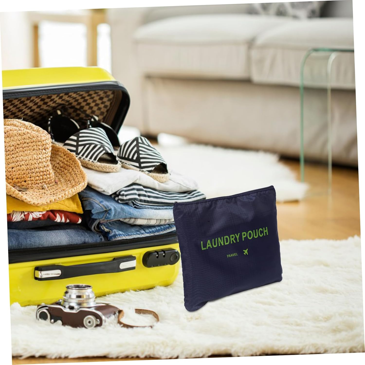 GLSTOY 6Pcs Packing Cubes Suitcase Organizer Bags Travel Accessories Luggage Organiser Space Saving Sections Moisture Resistant Material