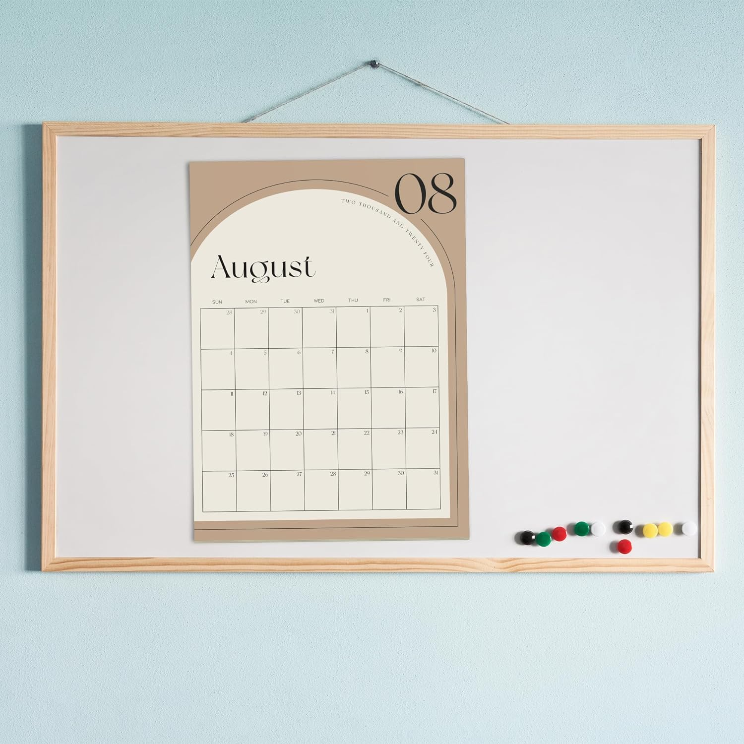Aesthetic 2025 Magnetic Fridge Calendar - Runs until December 2025 - the Perfect Monthly Refrigerator Calendar with Minimal Designs for Easy Organizing image number 1