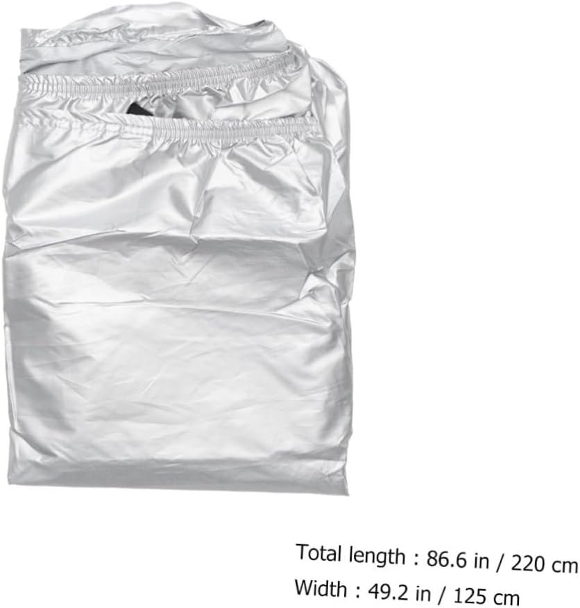 Beatifufu Motorbike ATV Scooter Cover Weatherproof Polyester Rainproof Sun Block Protector Elastic Bottom for Motorcycles image number 3