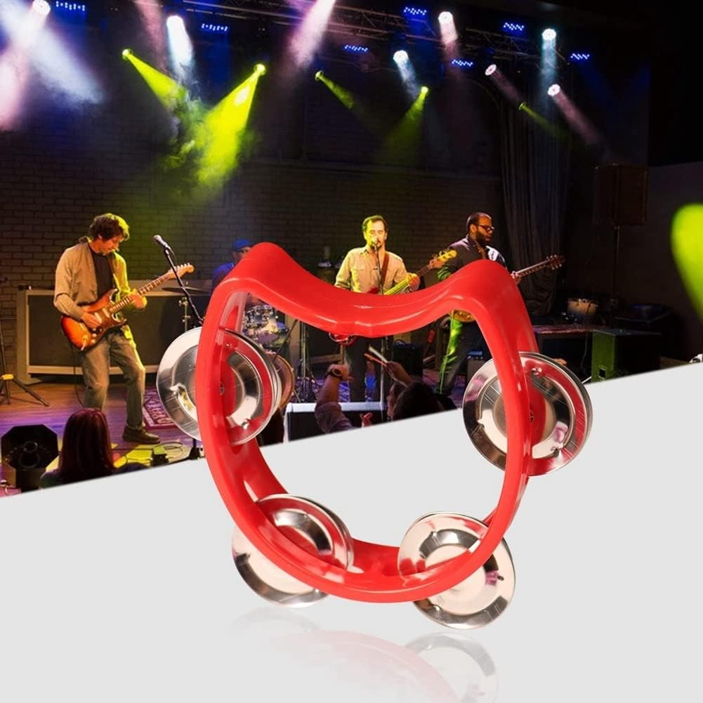 20Pcs Plastic Tambourine Musical Instruments, Mini Handheld Tambourines,Percussion Rhythm Musical Instruments image number 1