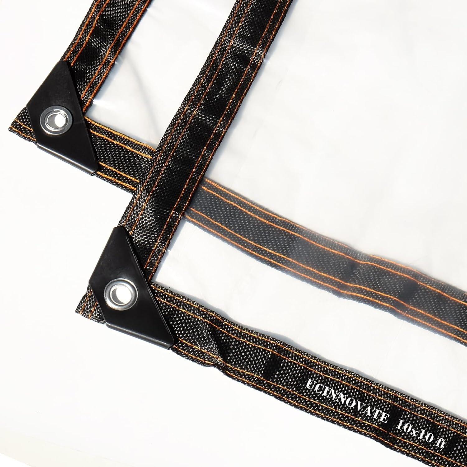 UCINNOVATE Clear Tarp 10X10 FT Waterproof Tarp Cover with Grommets Every 20 Inches, Heavy Duty Clear Plastic Sheeting Tarp for Patio Greenhouse Deck Porch Enclosure Chicken Coop Window Winter Blocking image number 5