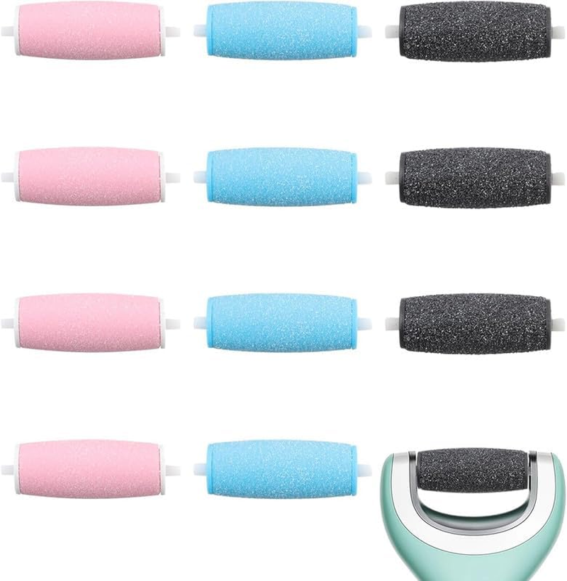 Frosted Replacement Roller Refill Heads, 12Pcs Foot File Roller Head Refills Callus Remover, Smooth Pedi Foot File Roller Refills Replacement Heads for Foot Scrubber Callus Remover image number 5