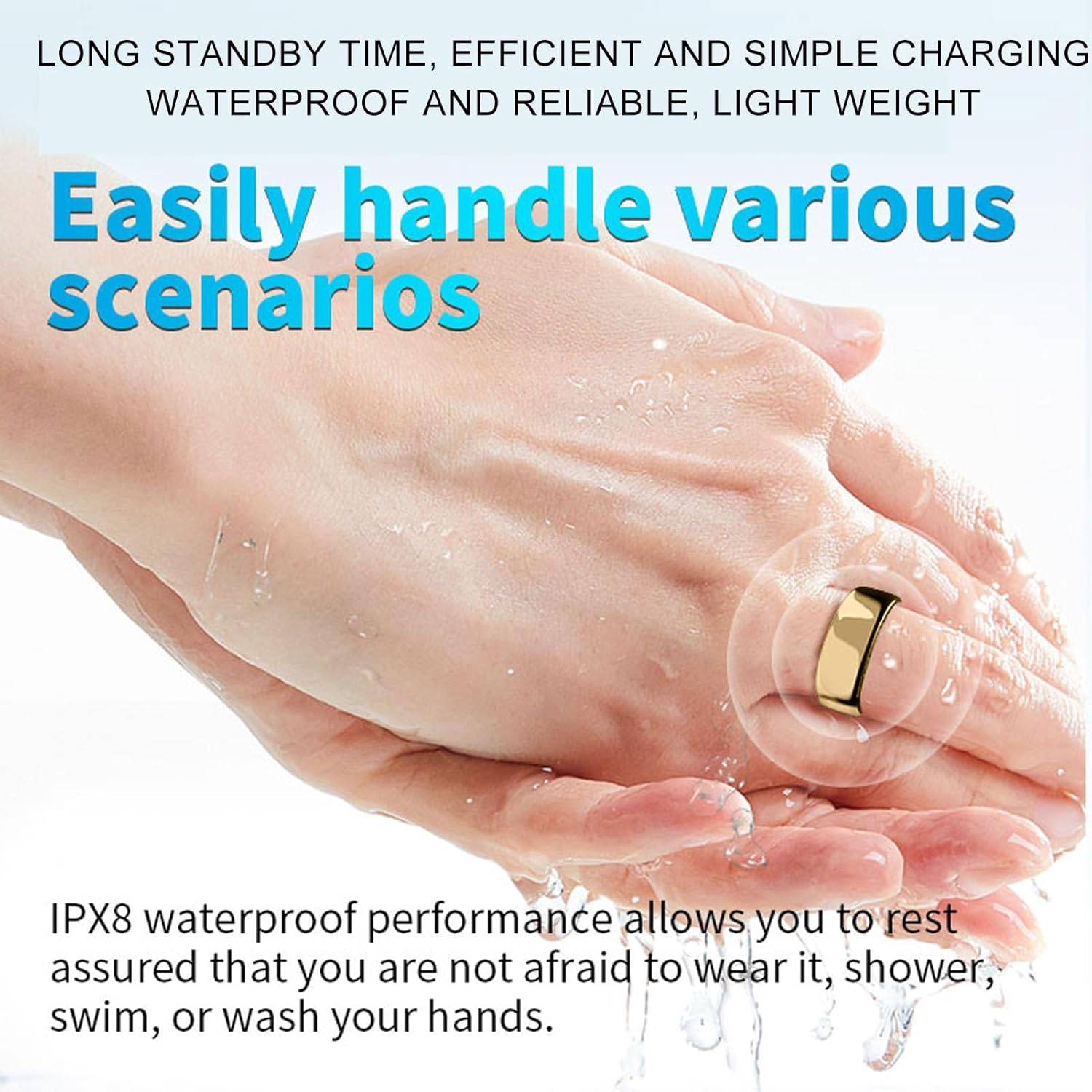 Smart Ring for Women & Men, Fitness Tracker Ring with Remote Care, Step Counter, Calorie Tracking, Sleep Tracker, Anillo Inteligente for Sports (7#) image number 2