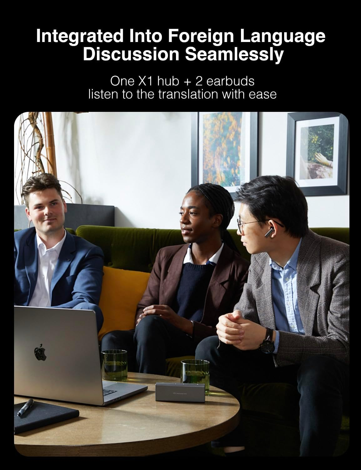 Timekettle X1 AI Interpreter Hub, Standalone Entity, 40-Language Two-Way Translator Earbuds, Simultaneous Translator Device for 20-Person Multilingual Meetings, Ideal for Business and K-12 Education image number 1