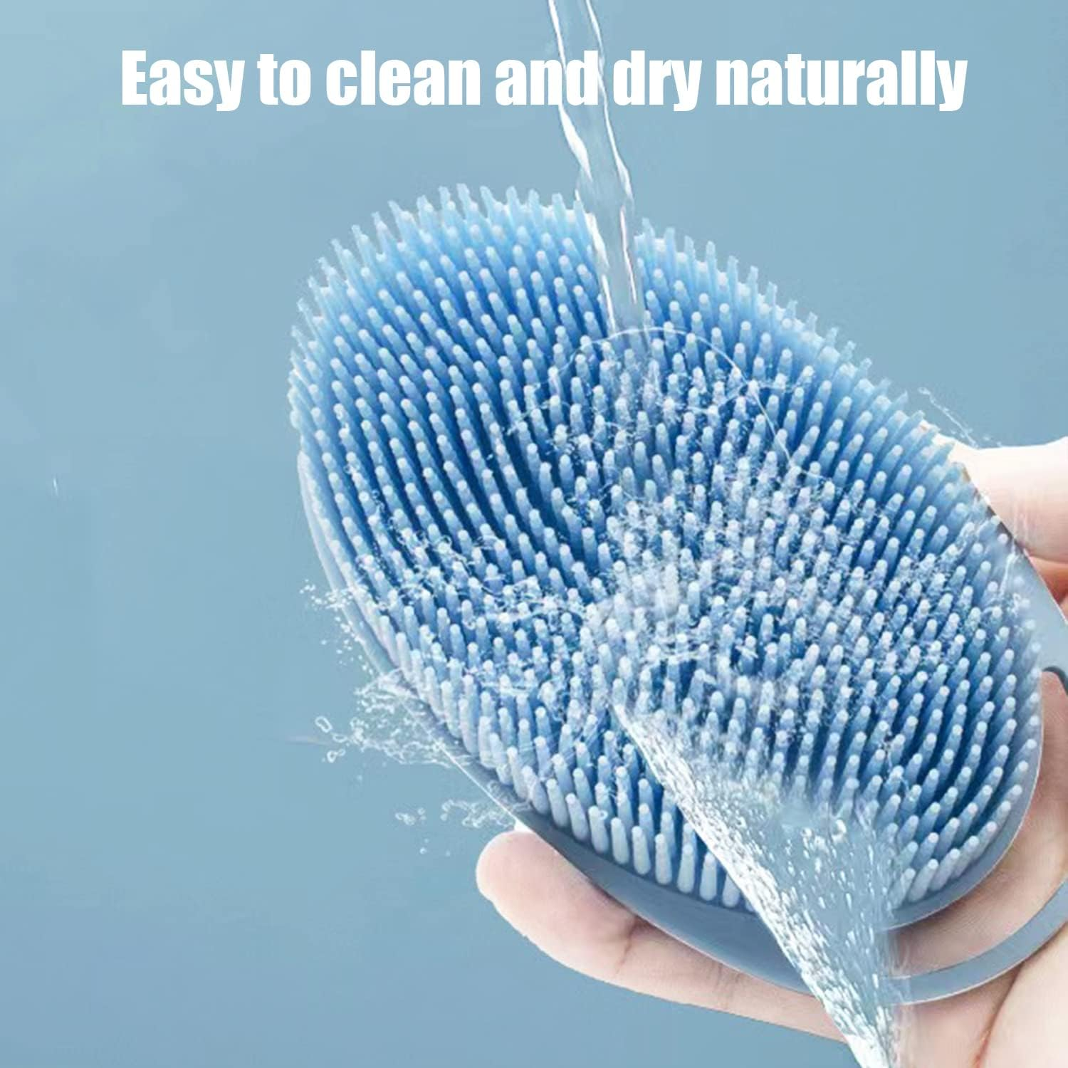 Silicone Body Brush, Exfoliating Body Scrubber, Silicone Body Scrubber Loofah, Silicone Bath Brush, Soft Exfoliating Body Bath Shower Scrubber Brush for Kids and Adults All Kinds of Skin -3 Pack image number 2