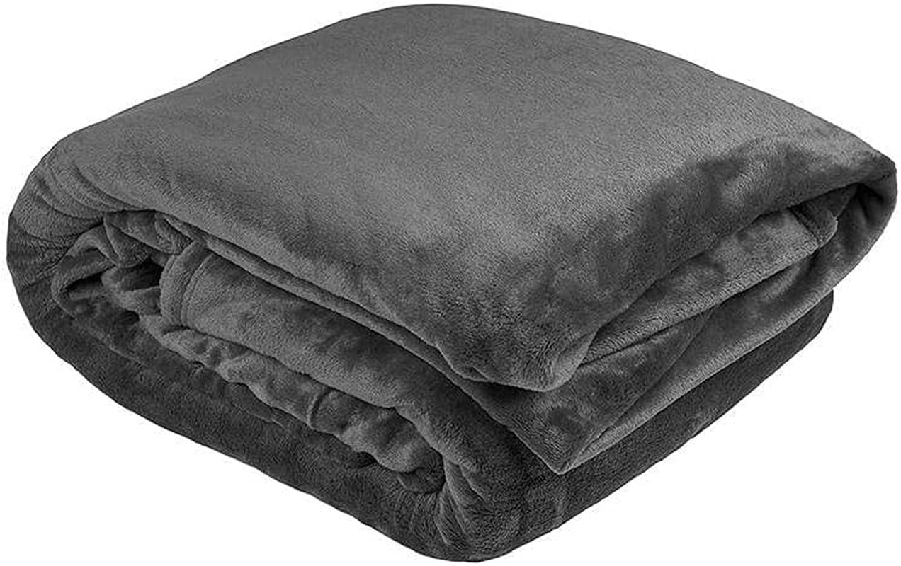 Bambury Double/Queen Bed Ultraplush Blanket, Steel Blue