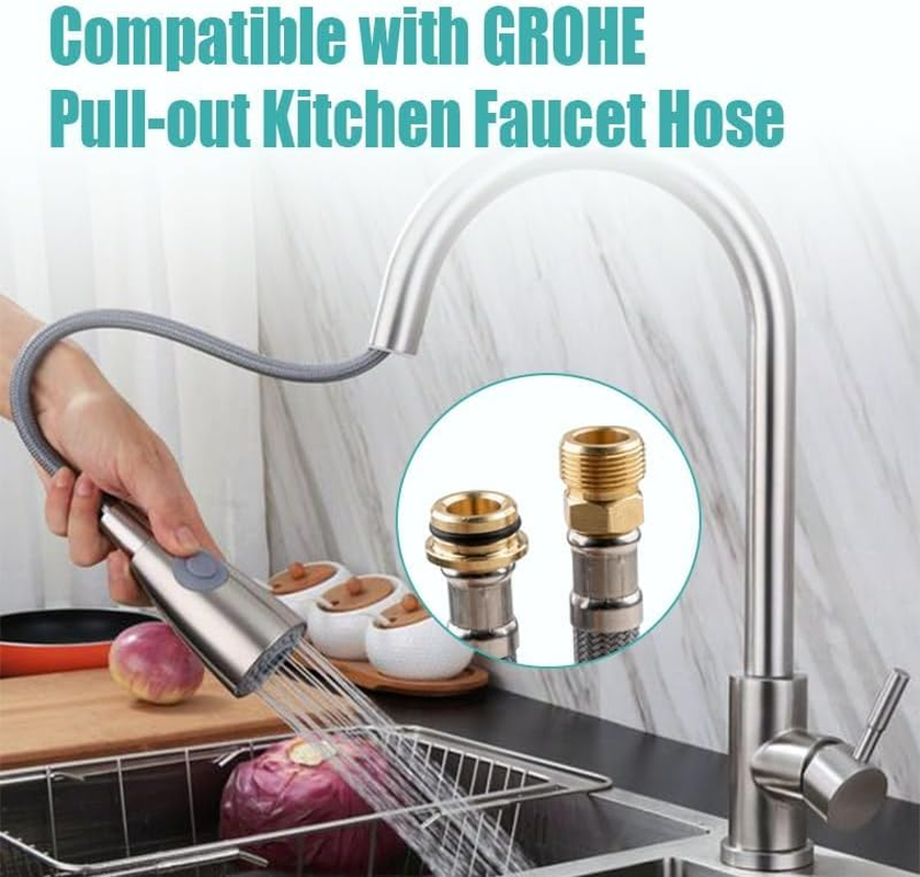 Kitchen Faucet Hose Replacement Parts for Grohe 48293000 Flexible Faucet Hose, Pull-Out Faucet Hose Replacement, Flexible Hose for Pull Out Kitchen Sprayer image number 6
