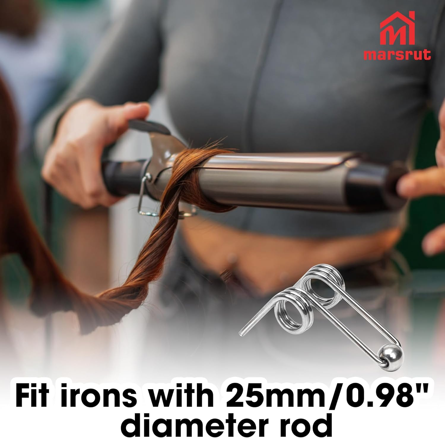 (2PCS) Double Return Torsion Springs for Curling Iron Rod - Part Replacement Accessories for Hair Rollers (Length: 24Mm; Wire Diameter: 1.2Mm) image number 1