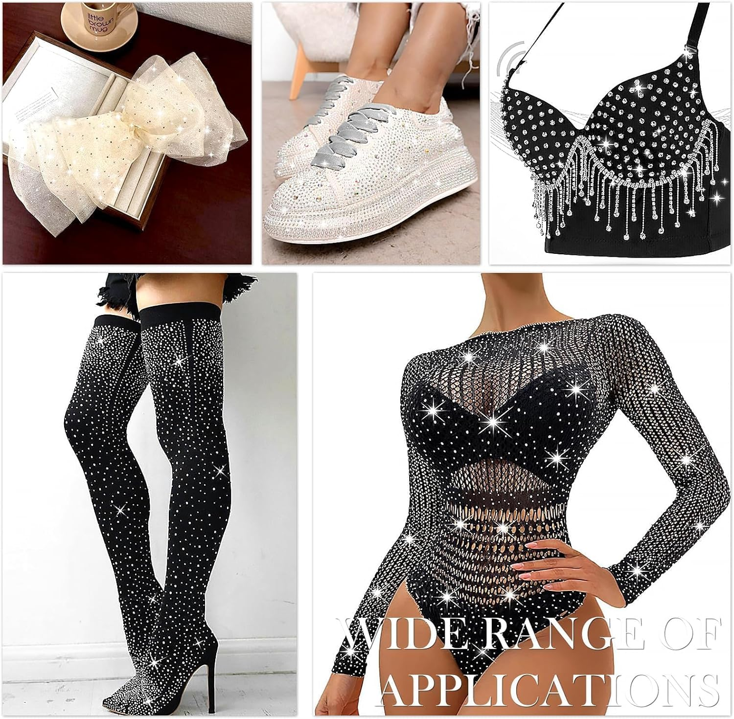 Sularpek Hotfix Rhinestones, 2880 Pieces Hot Fix Crystals Flat Back Rhinestones, SS10 Hotfix Glass Rhinestones, Nail Art Gemstones for Crafts for Clothing, Shoes and DIY image number 3