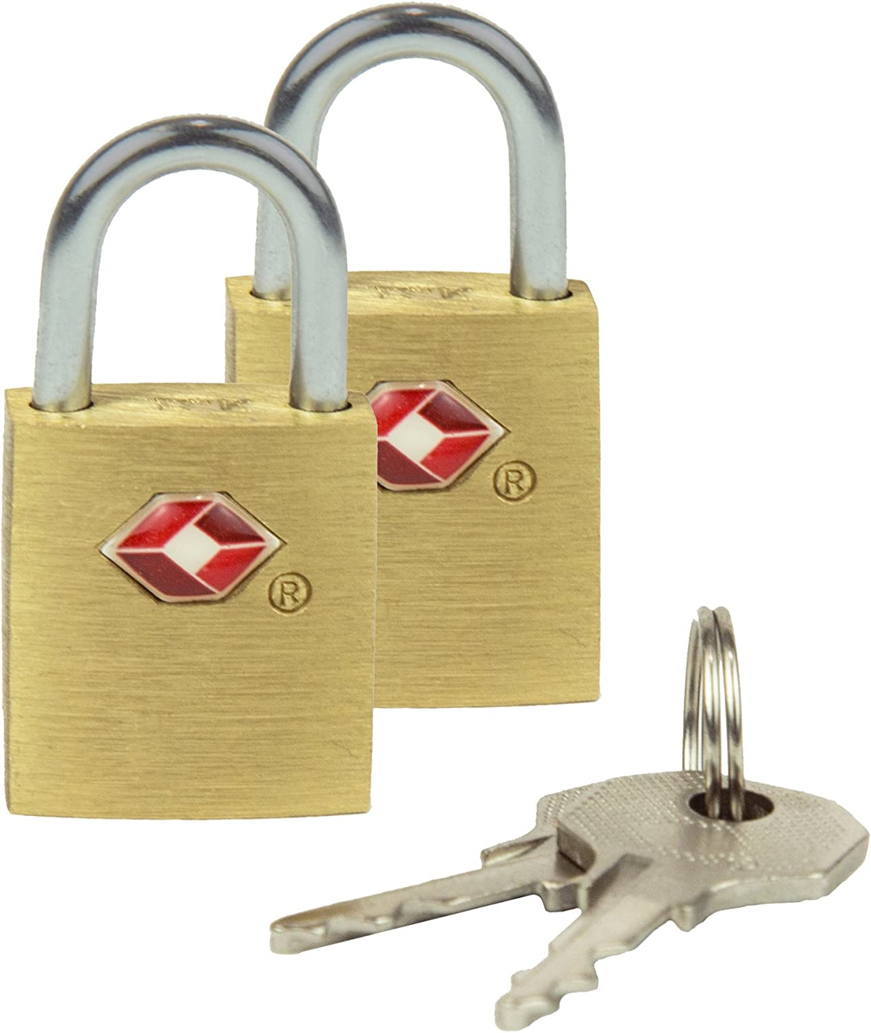 Travelon TSA Set of 2 Padlocks, Brass image number 1