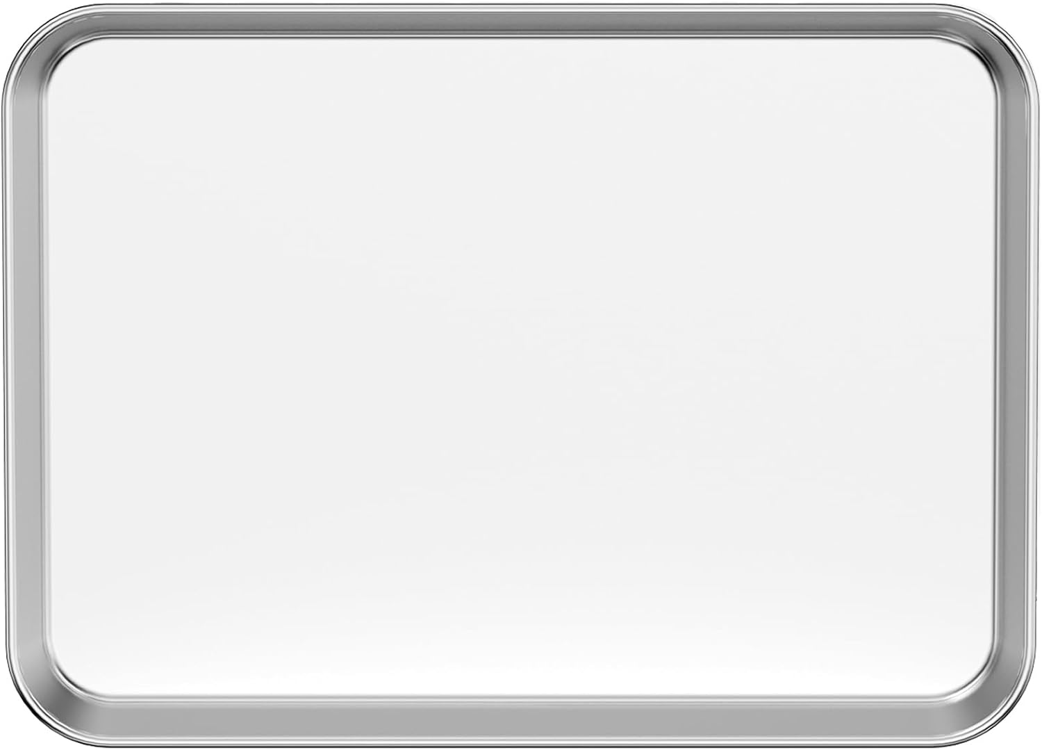 Stainless Steel Bakeware Oven Tray, 16 Inch Commercial Grade Professional Bakeware, Healthy & Non-Toxic, Mirror Finish & Rustproof, Easy Clean & Dishwasher Safe, 3 Piece Set 10/12/16 Inch