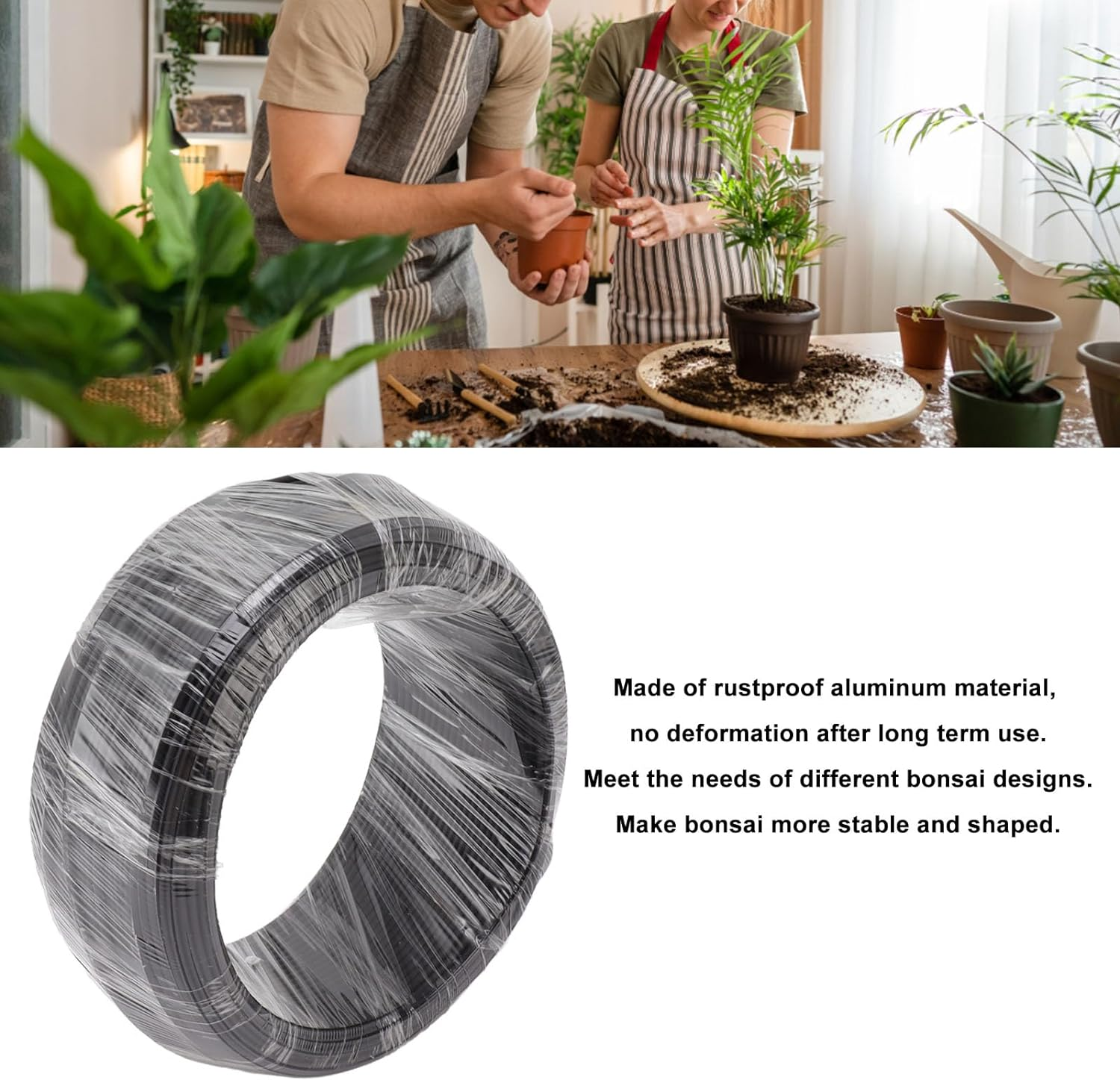 Bonsai Wire, Bonsai Training Wire 500G, Aluminum Wire Bendable Wire for Bonsai Trees, Floral, Gardening Branch Fixing, Potted Plant Decoration, Choose Your Size, Black (3.0Mm) image number 6