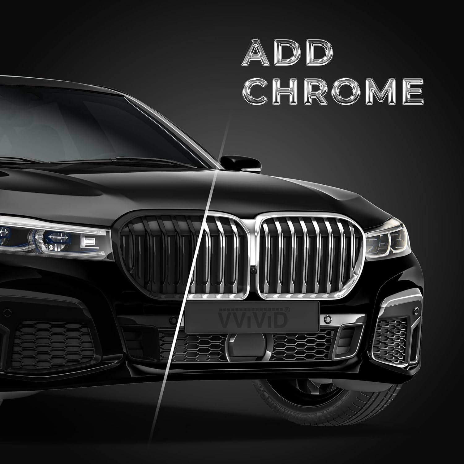 Vvivid Gloss Silver Chrome Air-Release Vinyl Adhesive Tape Roll (1 Inch X 25Ft) image number 3