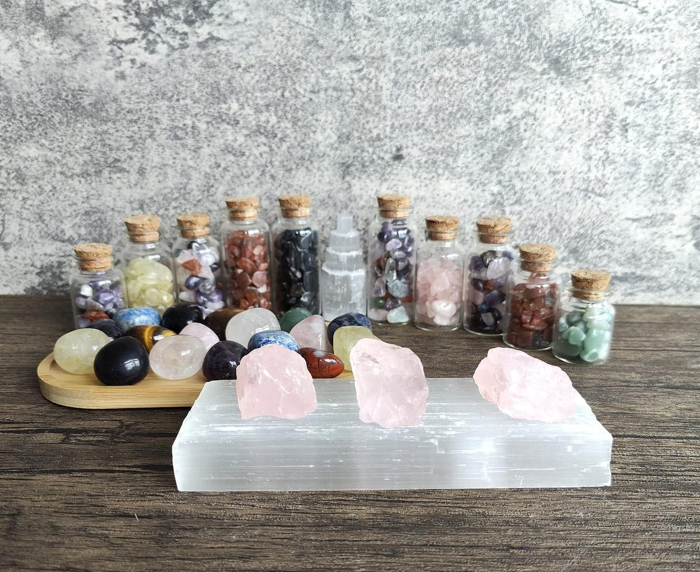 MAIBAOTA Raw Crystals Bulk 1" Natural Rough Crystal Stones Gemstones Rocks for Tumbling Cutting Polishing Witch Reiki Quartz Crystals, 0.45 Pound, Stones