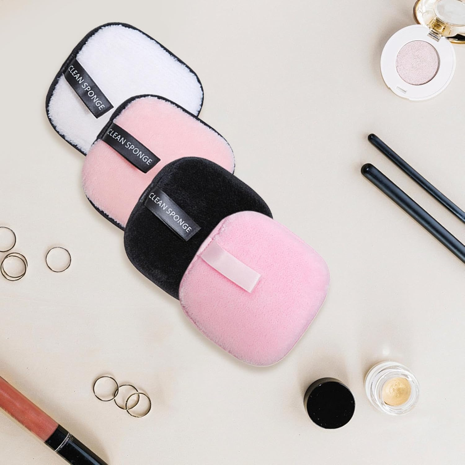 Reusable Face Rounds,4 Count Wipes for Facial Cleansing - Eco-Friendly Washable Face Cleansing Eco Pads for All Skin Types image number 5