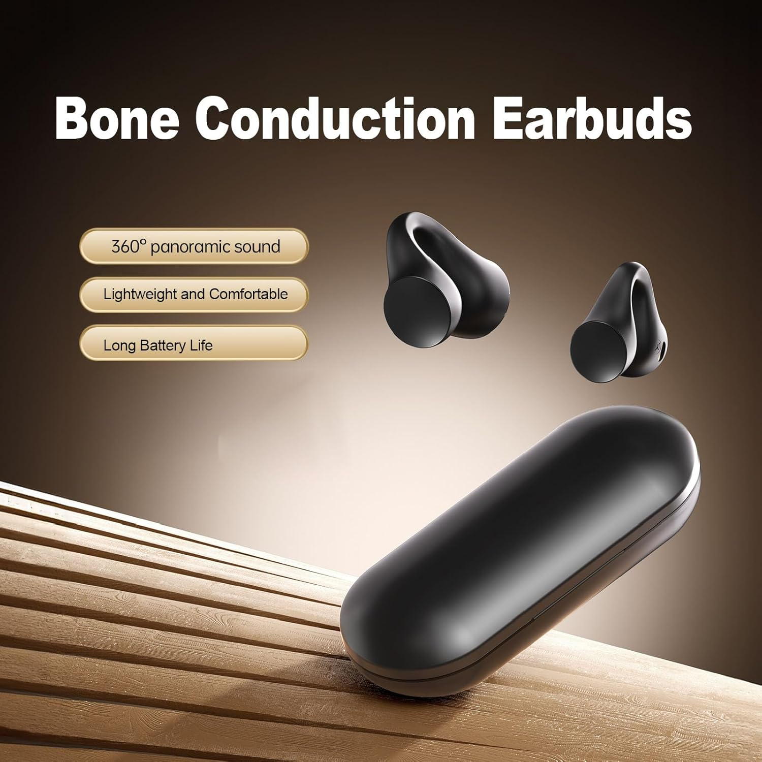 Generic Bone Conduction Earbuds, Clamp/Holder on 5.3 Headphones, Sweatproof and Comfortable for Fitness, Running, Gym Workouts for Small Ears image number 1