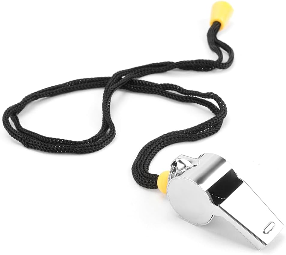 Bsofing Whistle, Coaches Whistle with Lanyard, Whistle for Coaches, Whistle for Teachers, Stainless Steel Sports Whistles, Loud Crisp Sound Whistles Great for Coaches, Referees, and Officials