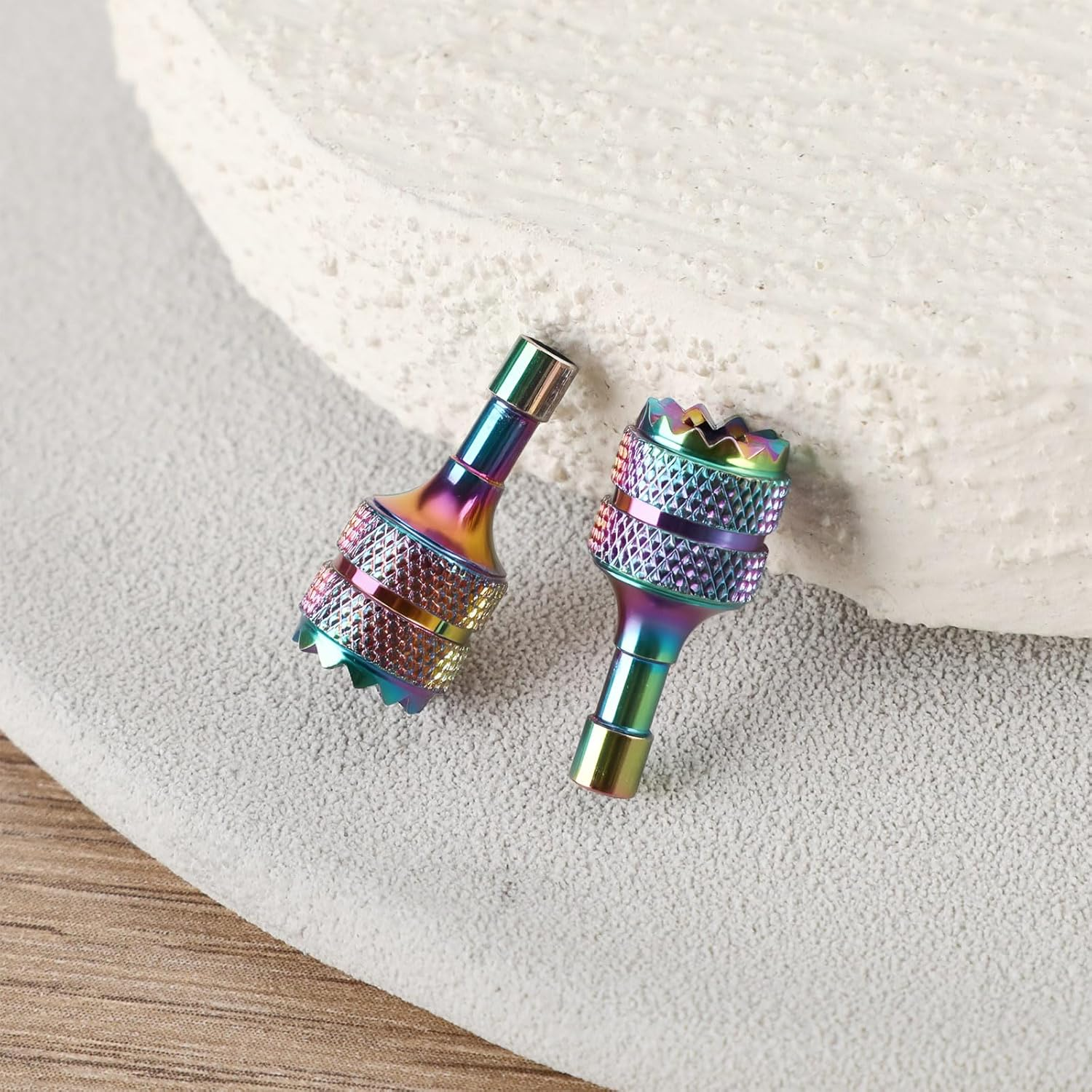 Be in Your Mind 2Pcs Rainbow Aluminum Alloy Thumb Sticks Compatible with DJI RC RC 2 Controller Joysticks Anti-Slip