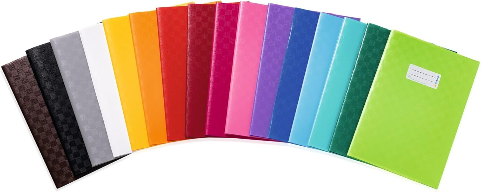 Herma Exercise Book Cover A4, with Inscription Label, Made of Wipeable and Sturdy Plastic, Slip on Cover Jackets for School, Green - A4, Single, Green image number 2