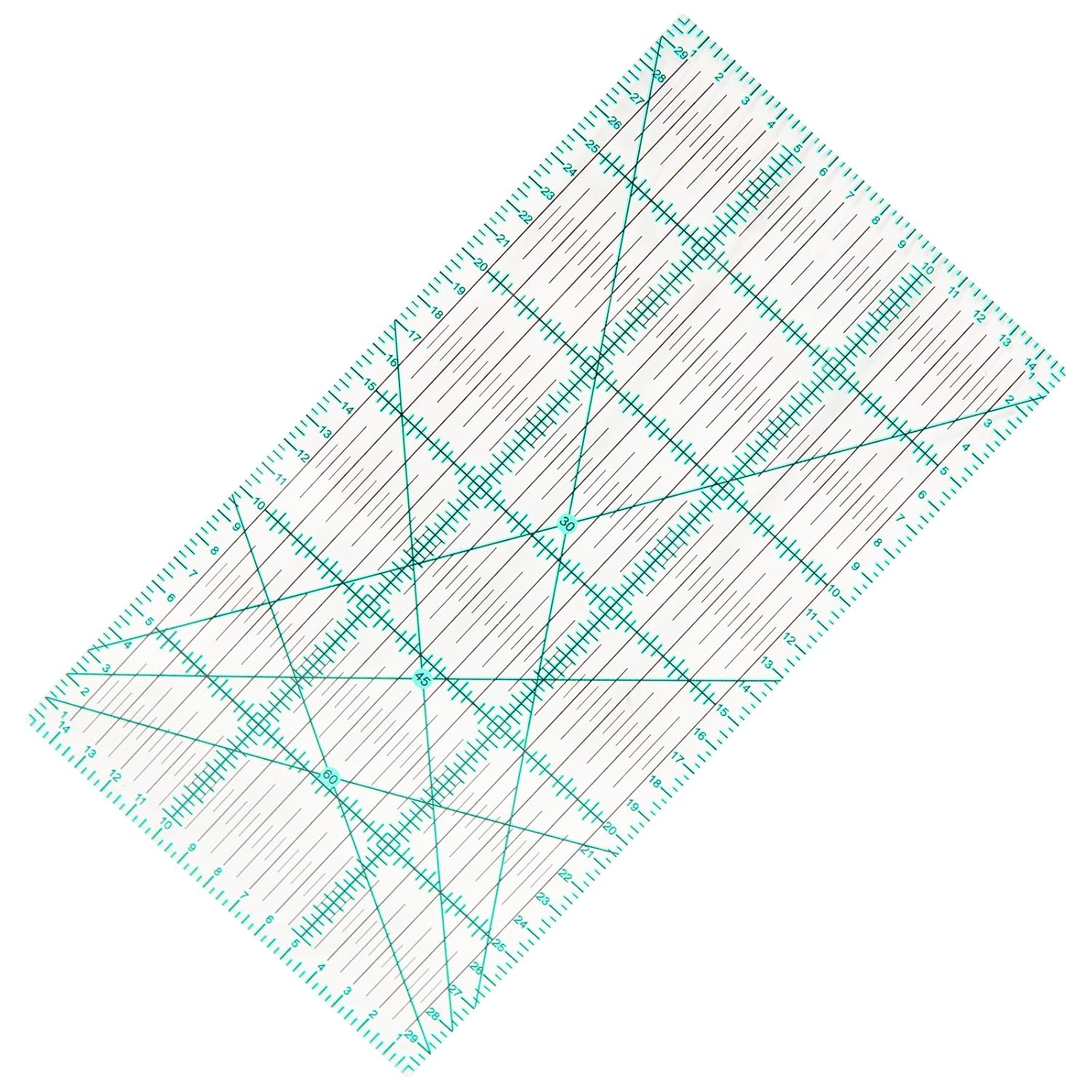 MANUFORE 4Pcs Square Quilting Ruler (12.5&rdquo;/ 9.5&rdquo;/ 6&rdquo;/ 4.5&rdquo;) Sewing Acrylic Ruler Anti-Slip Ruler DIY Quilting Tools with Clear Printed Lines for Precise Cutting image number 5