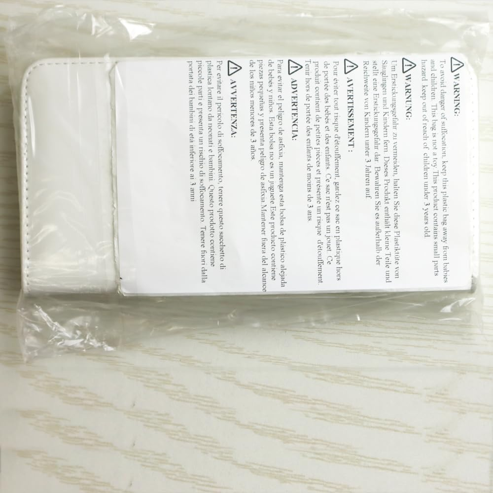 Mini Photo Album for Fujifilm Instax Square SQ6, 80 Pockets Premium PU Leather Film Wallet for Instax Square SQ1/SQ10/SQ20/SQ6 Instax Camera and SHARE SP-3 Polaroid Printer-White image number 3