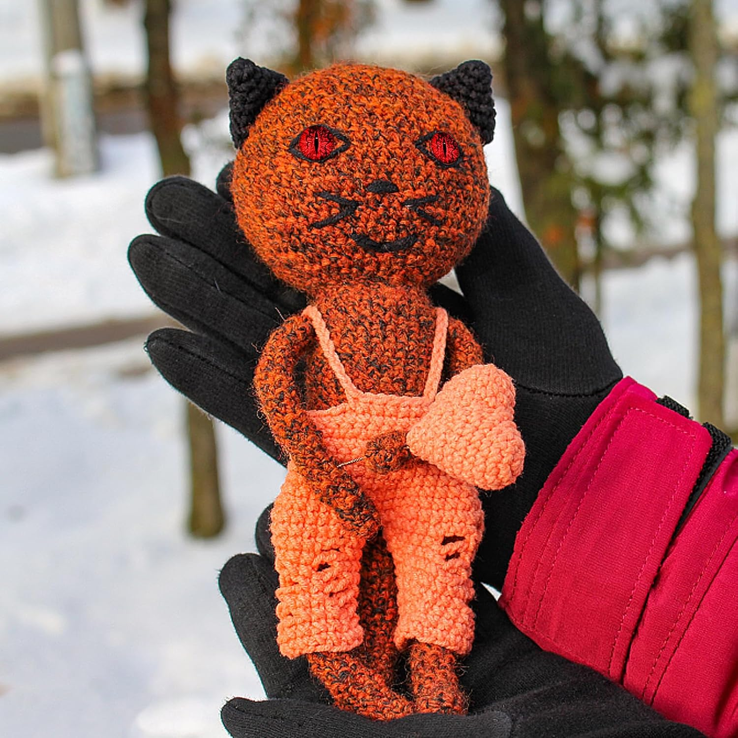 ZZBUY 100PCS 18MM Dragon Eyes for Crafts Realistic Cat Dragon Glass Eyes Cabochon for Crafts Doll Making Stuffed Plush Jewelry Making image number 2